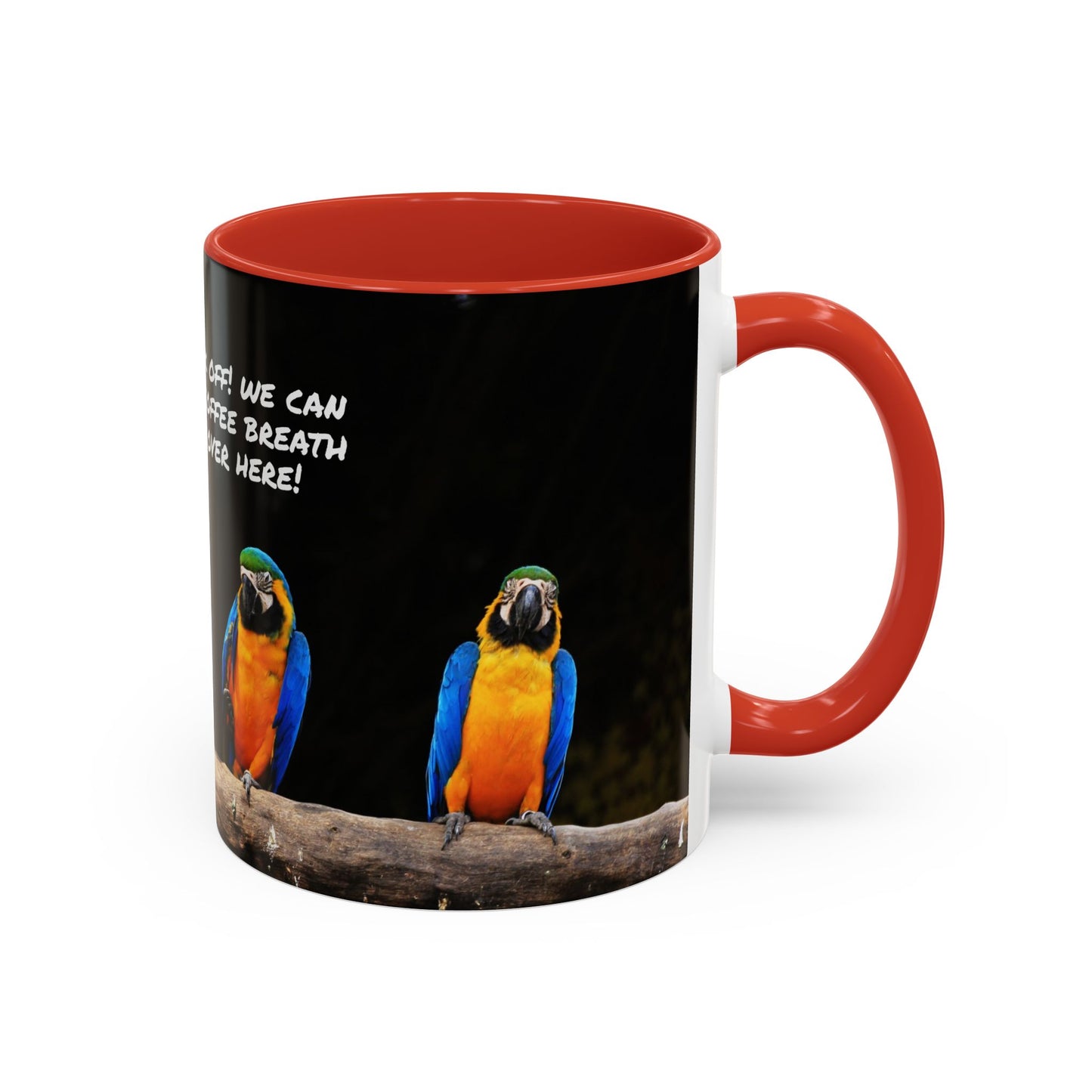 Parrot Accent Coffee Mug (11, 15oz), 8 Colors - Coffee Breath