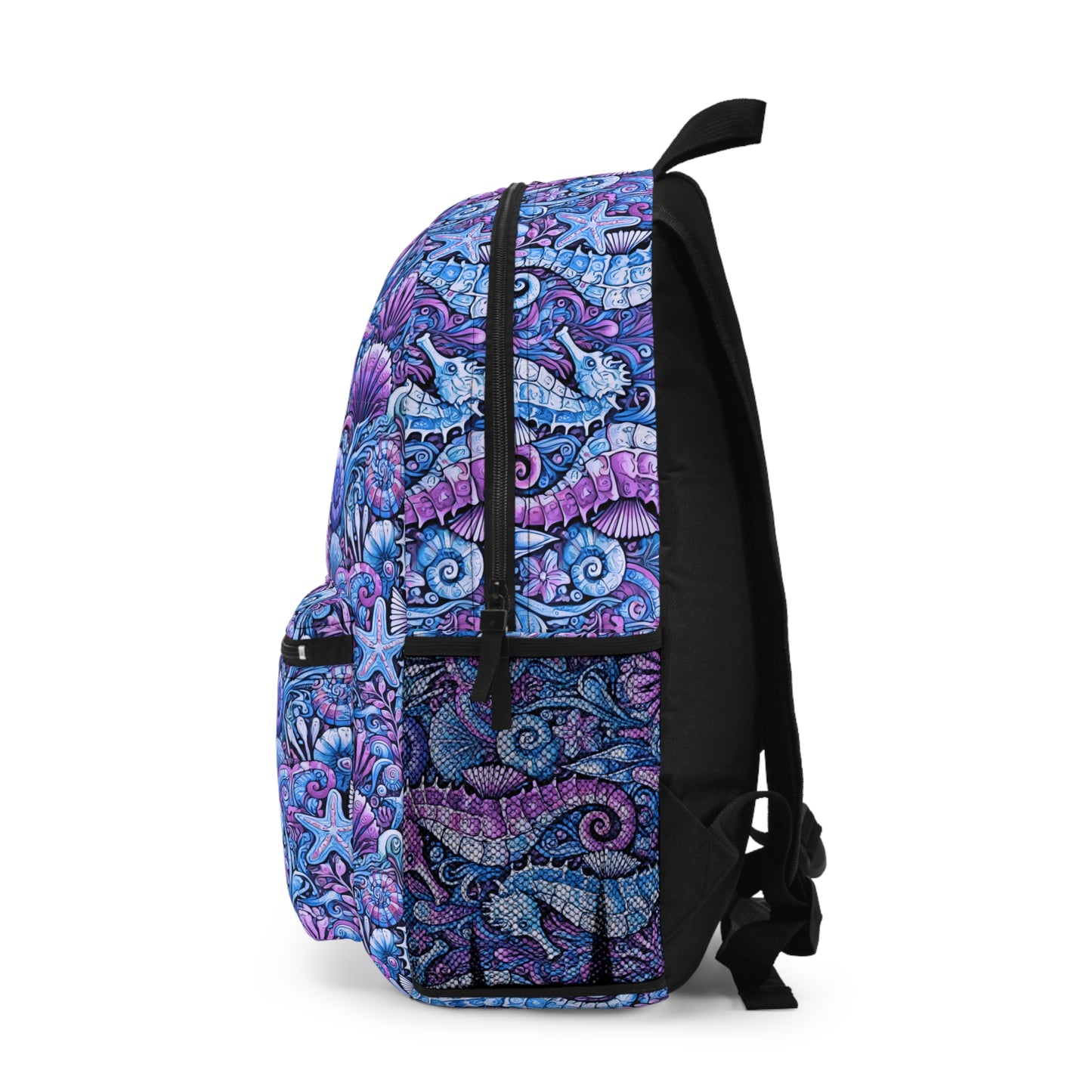 Tropical Backpack / Seahorses, Blue
