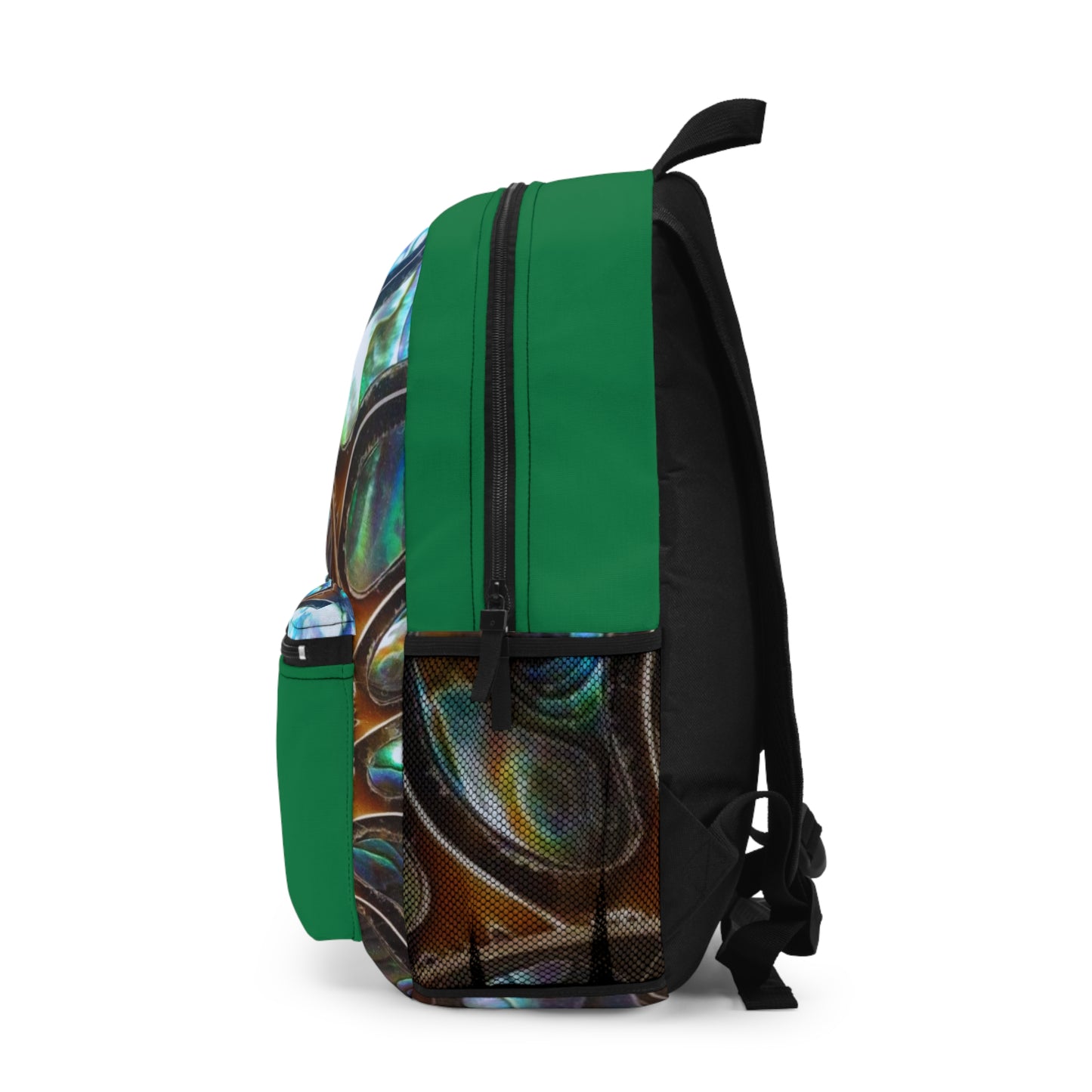 Tropical Backpack  / Ammonite and Abalone, Green