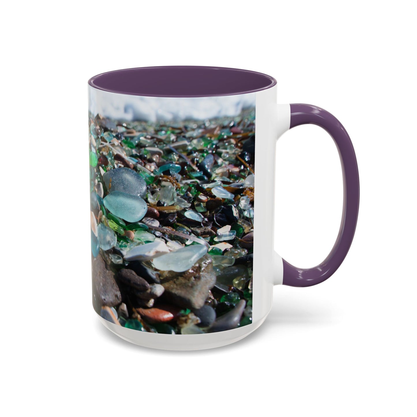 Coastal Accent Coffee Mug | Sea-Inspired Drinkware / Beach Glass Along Shoreline