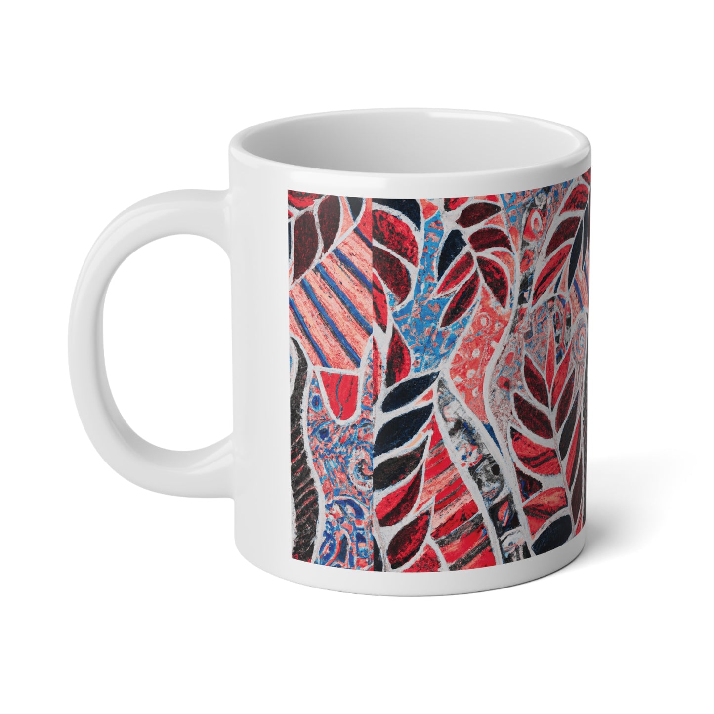 Jumbo Mug, 20oz, Amazon Whimsy Red | Tropical Coffee Cup
