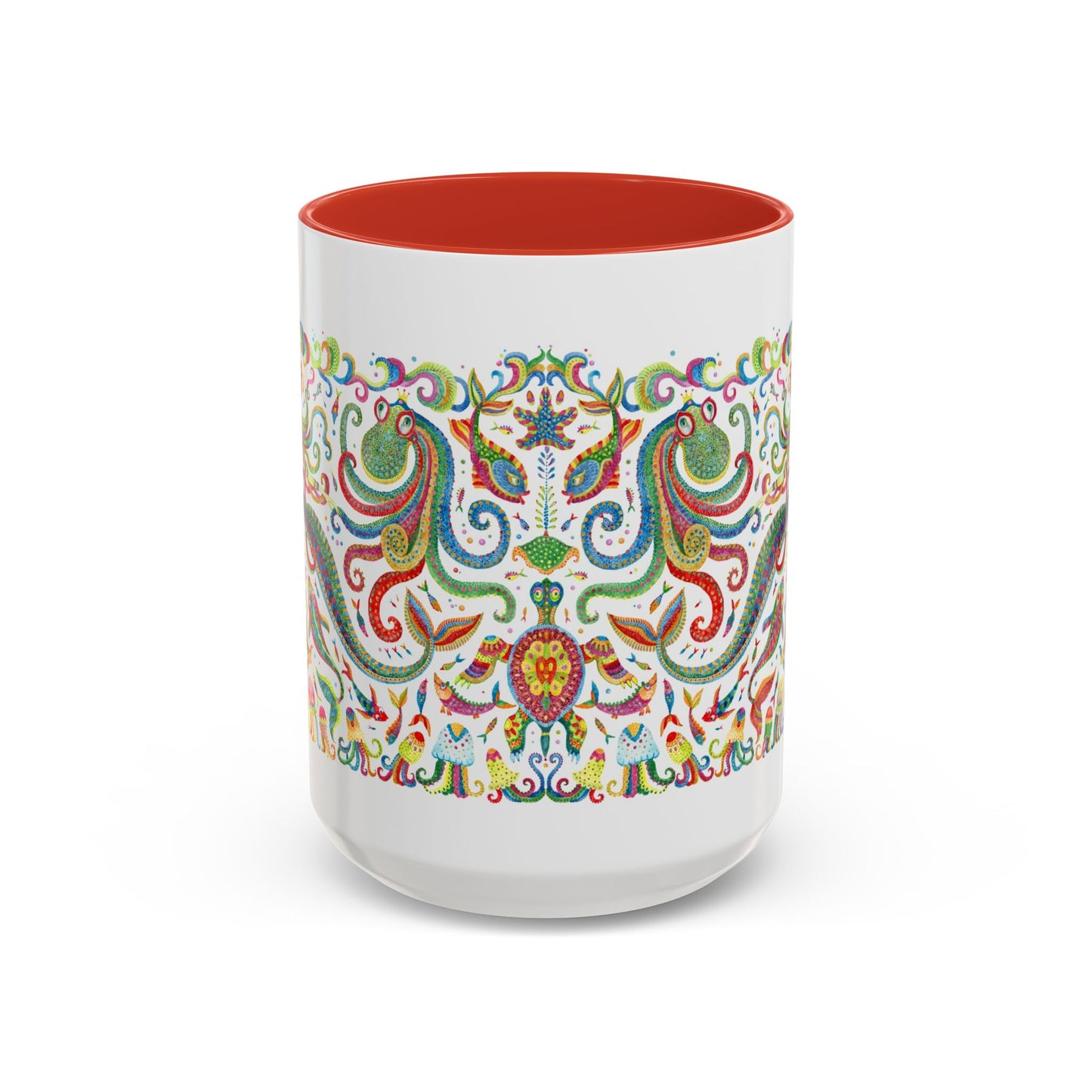 Accent Coffee Mug | Tropical-Inspired Drinkware / Colorful Mermaid Kingdom