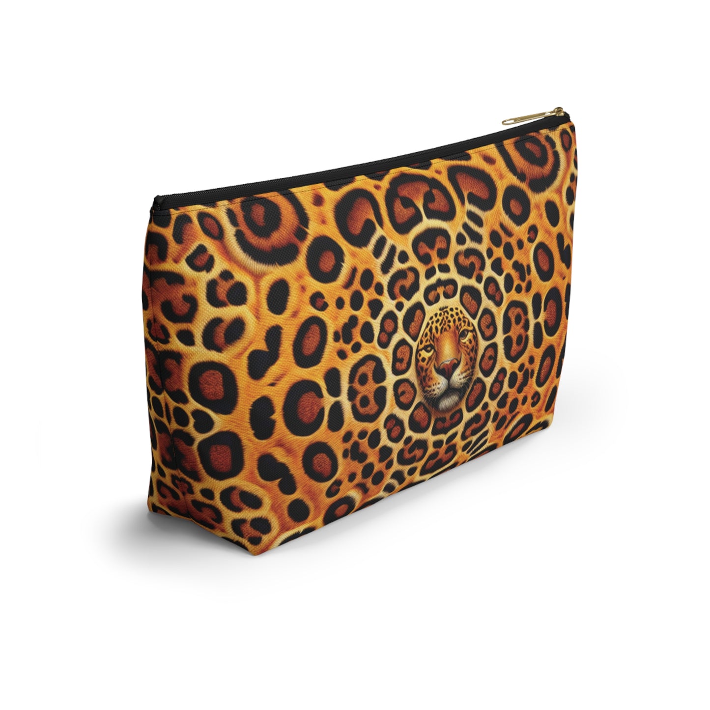 Tropical Accessory Pouch, 2 sizes | Makeup Bag | Perfect for Travel & Everyday Use / Kaleido Jaguar Spots