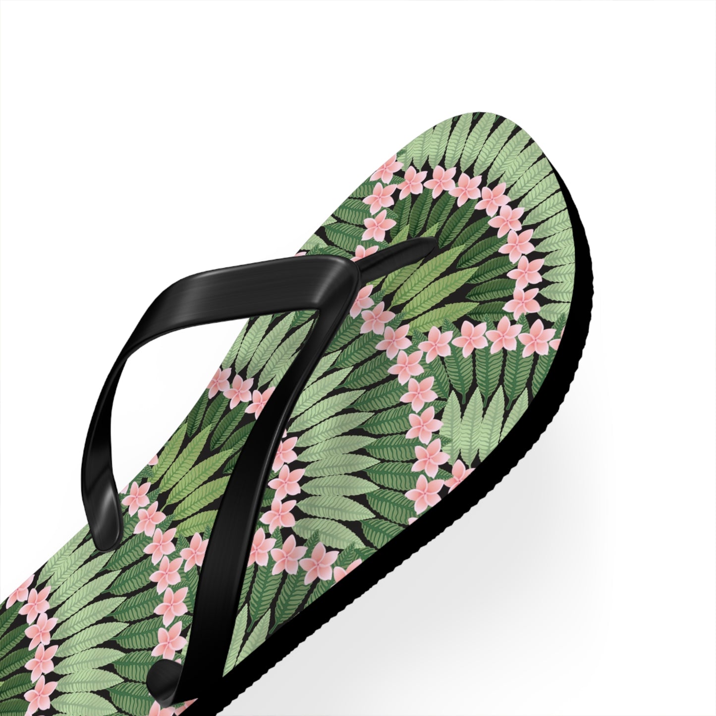 Flip Flops - Plumeria and Palms, Pink