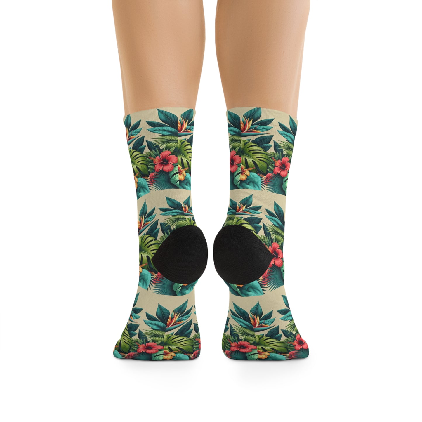 Recycled Poly Socks, Exotic Flora
