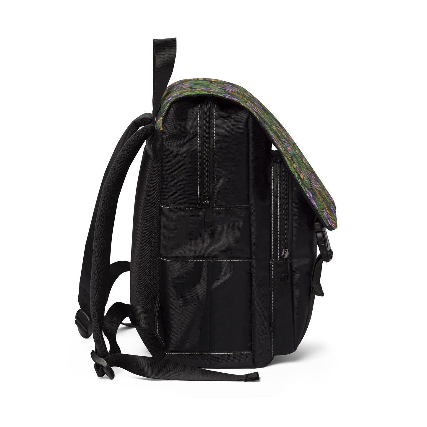 Tropical Floral Casual Backpack - Perfect for Everyday Adventures / Tiki Purple Greenery