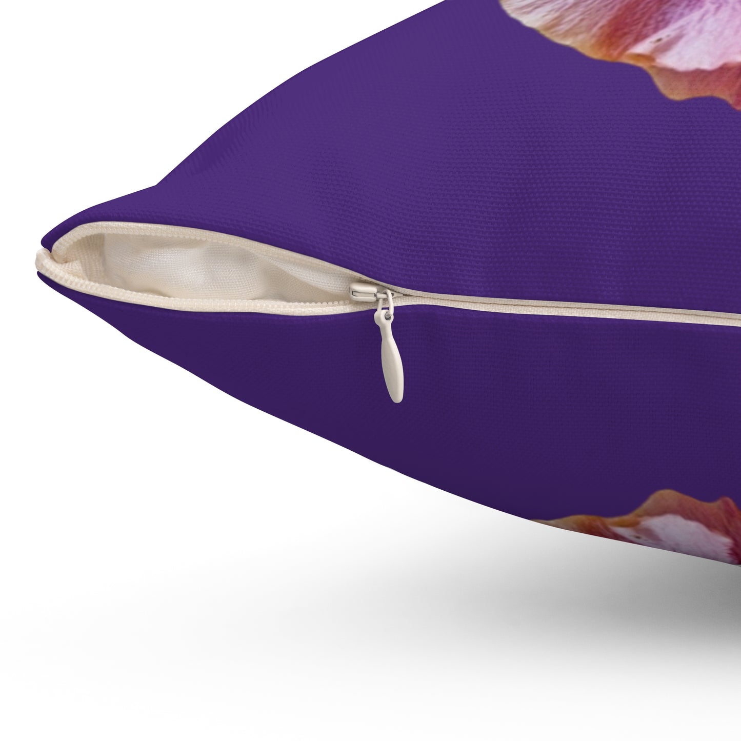 Decorative Pillow - Accent Cushion, 4 Sizes / Photo Purple Hibiscus, Purple