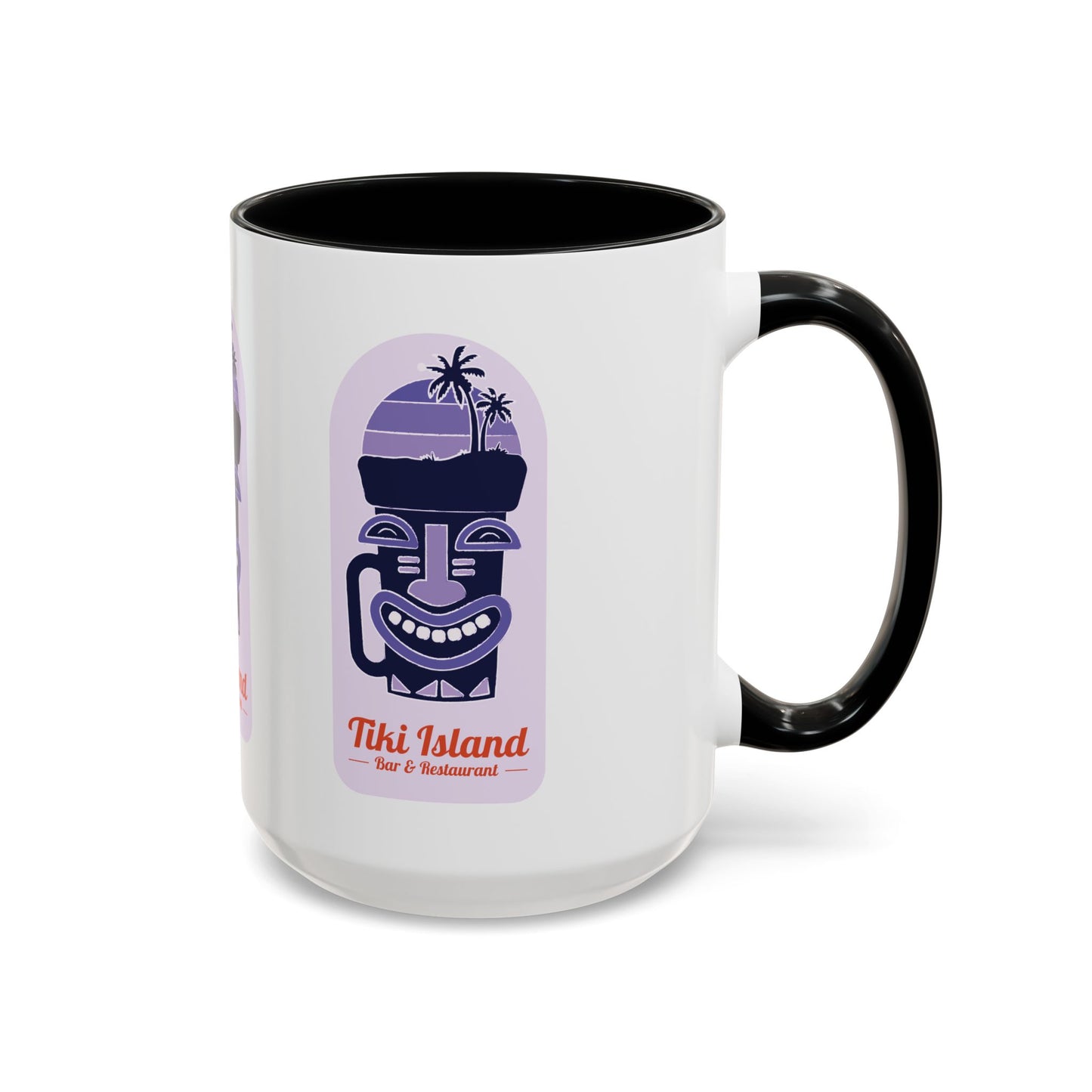 Tiki Island Accent Coffee Mug - Fun Tropical Drinkware for Beach Vibes, purple