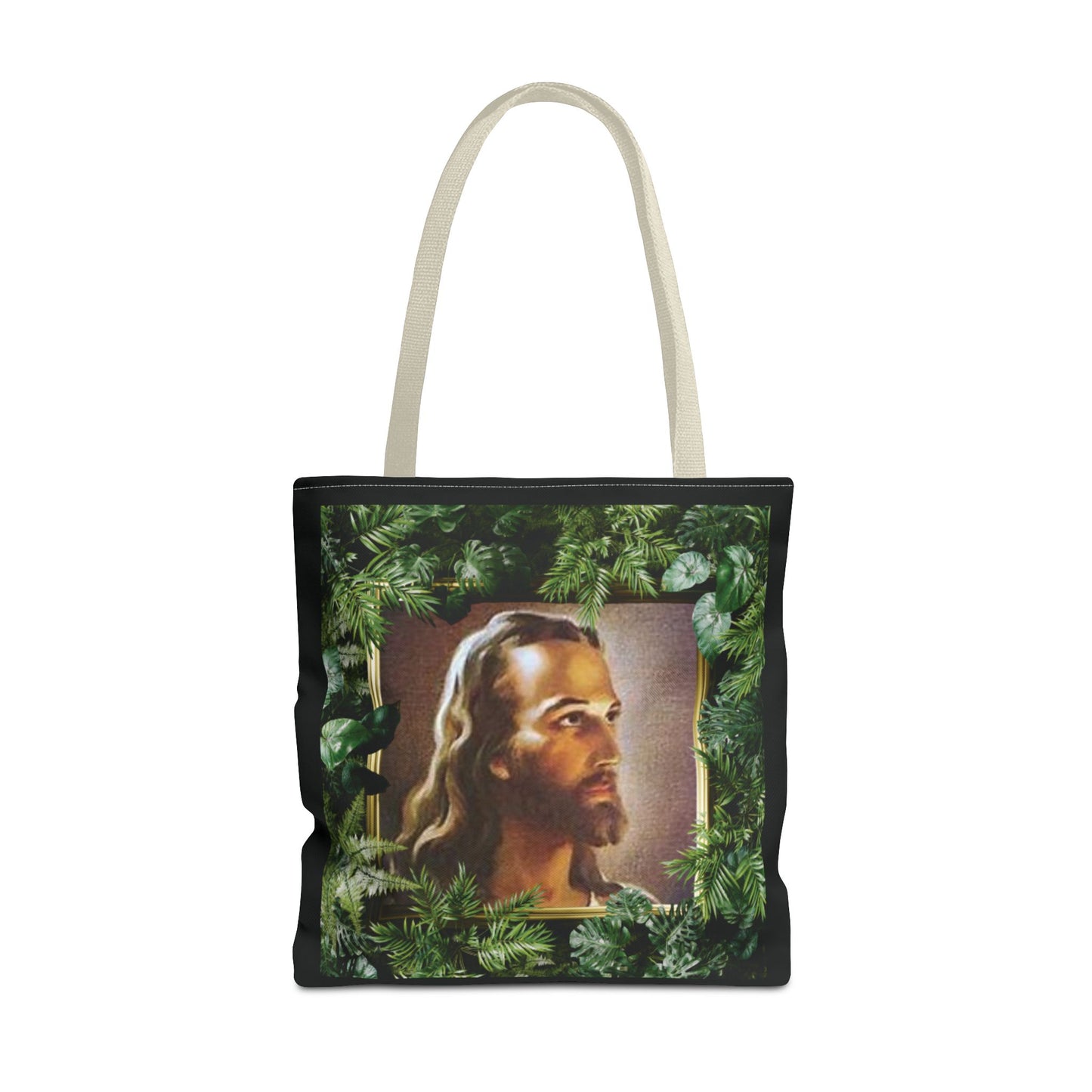 Religious Head of Christ Tropical Tote Bag - 3 Sizes