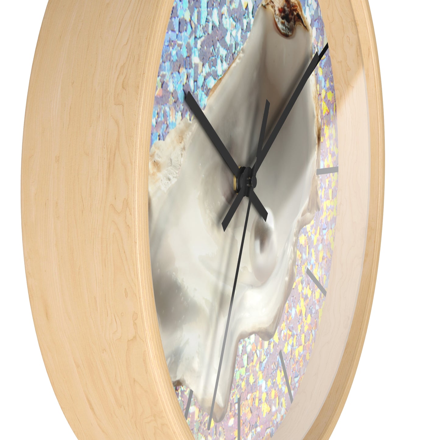 Wall Clock, Disco White Pearl Oyster, Hands/Base Variants