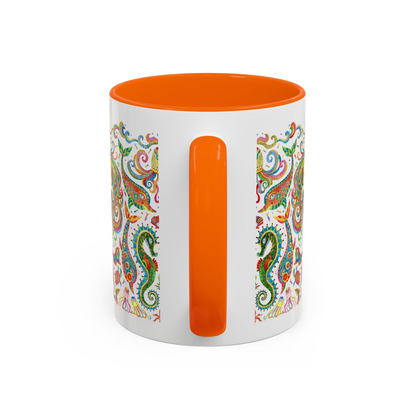 Accent Coffee Mug | Tropical-Inspired Drinkware / Colorful Mermaid Kingdom