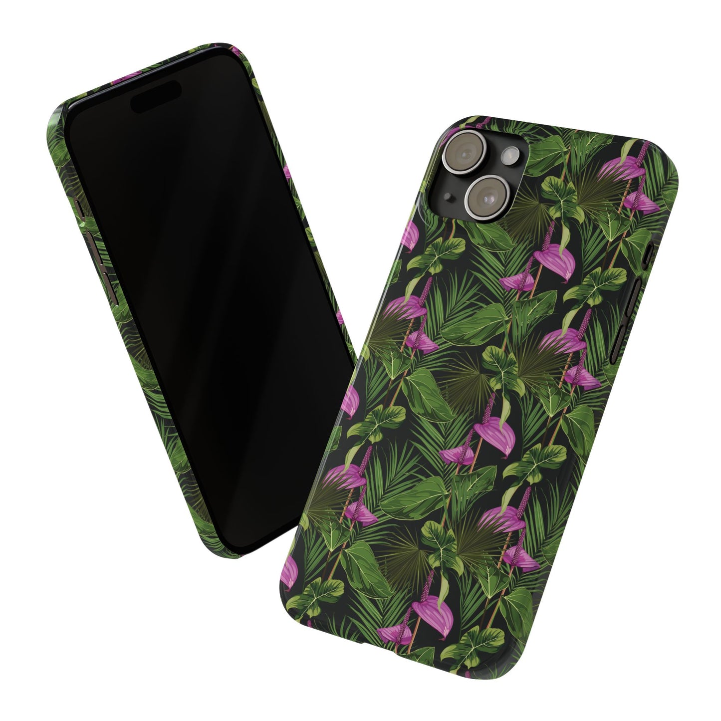 Slim Phone Cases - Anthurium and Palm