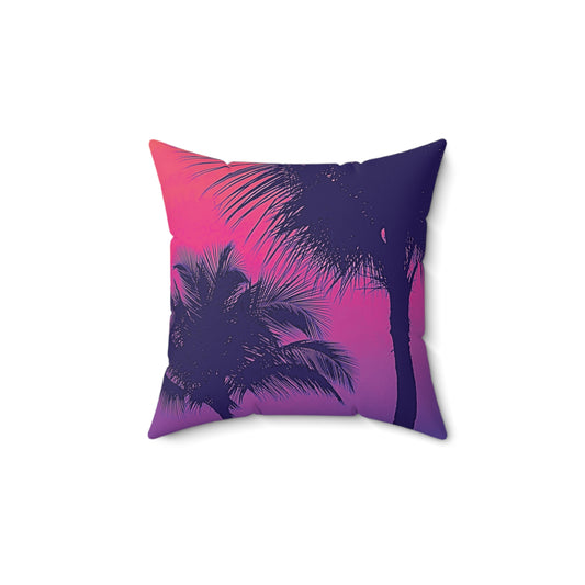 Decorative Pillow - Accent Cushion, 4 Sizes / Palm Glow Pop