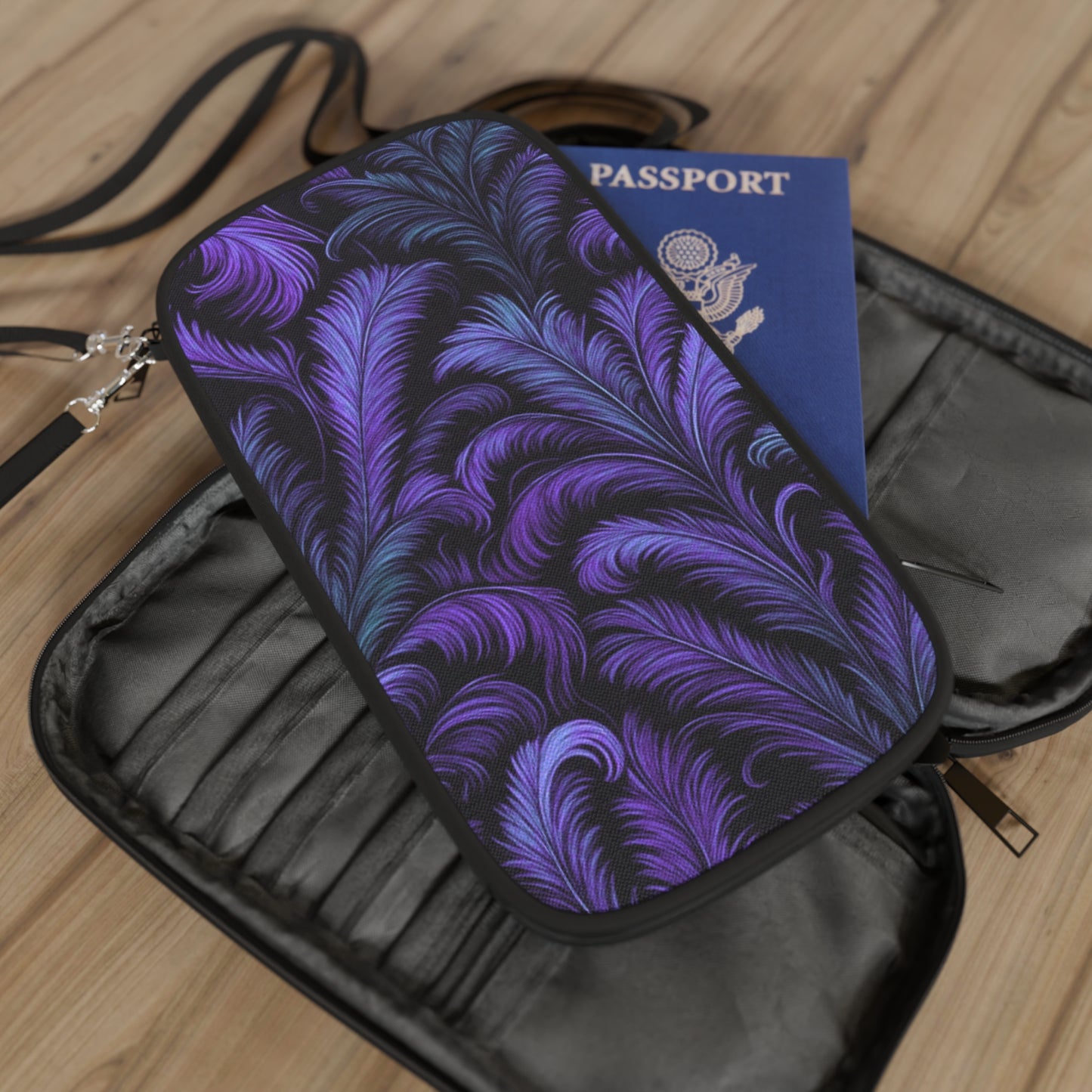 Passport Wallet – Perfect for Travelers & Adventurers / Palms Rocco Purple