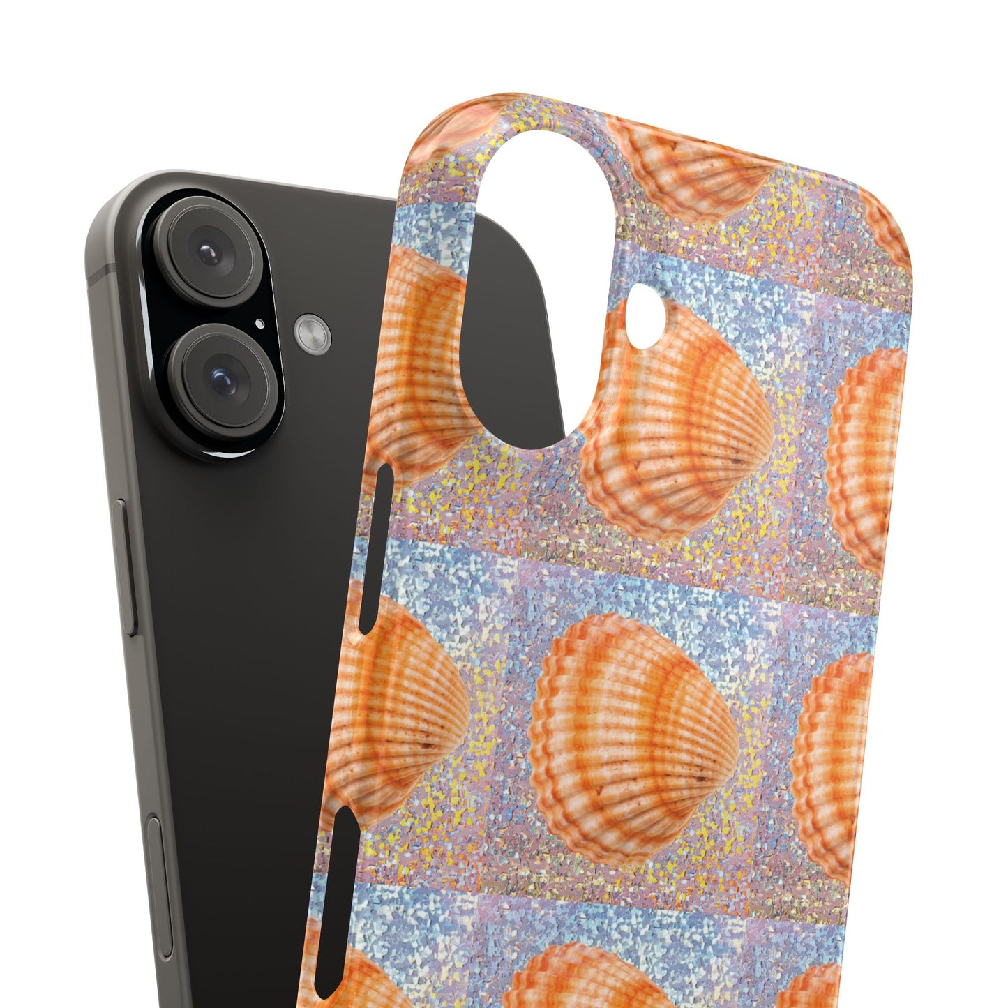 Slim Phone Cases - Disco Orange Scallop