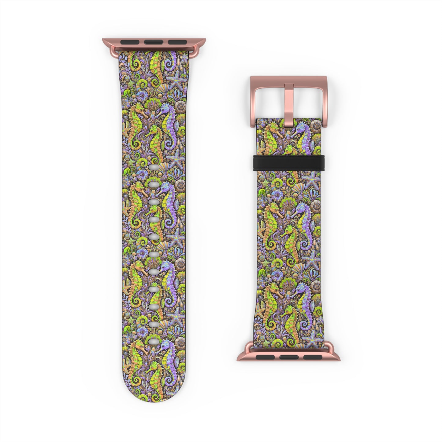 Apple Watch Band - Tropical Seahorse Trio, Yellow/Purple