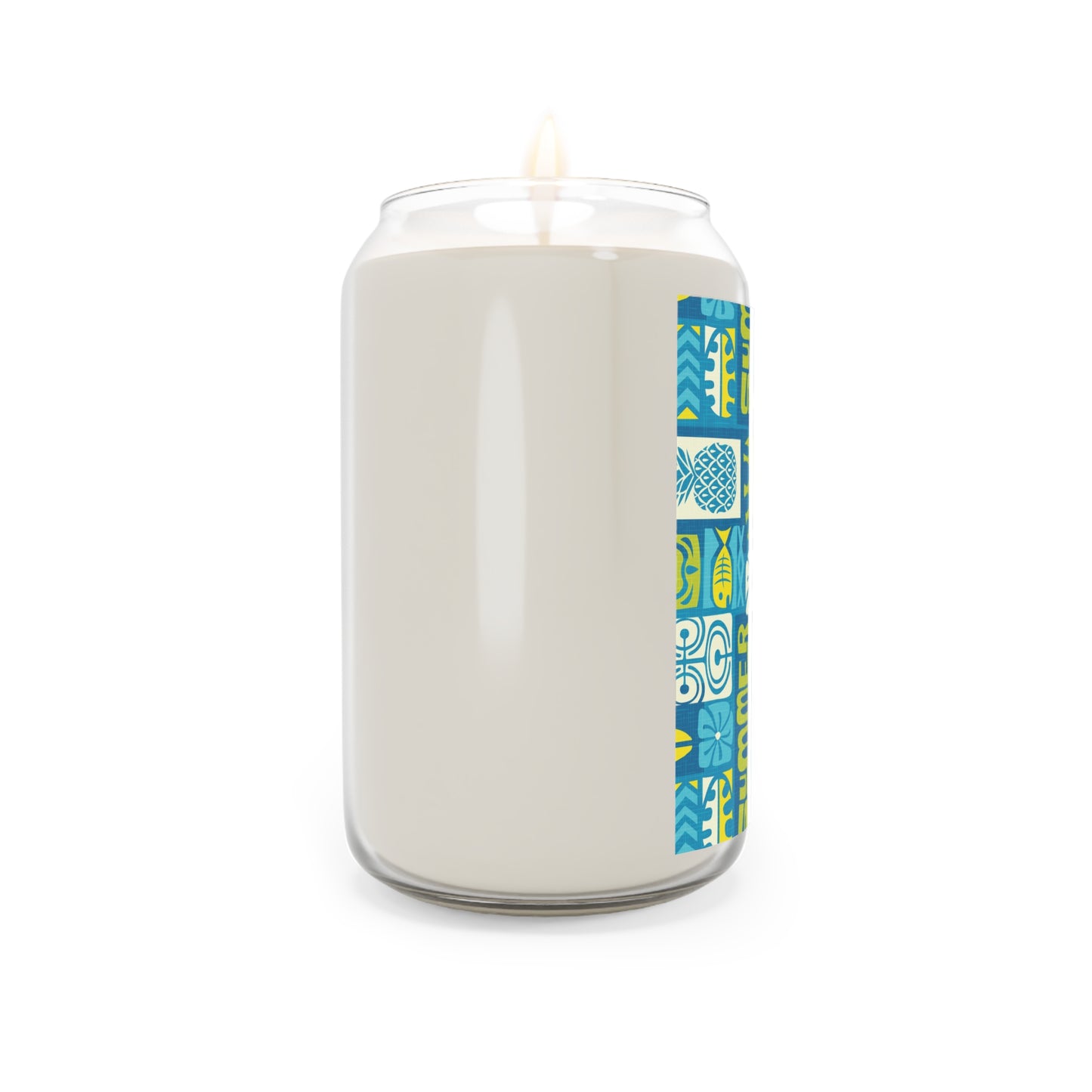 Scented Candle, 13.75oz - Tiki Poster Blue