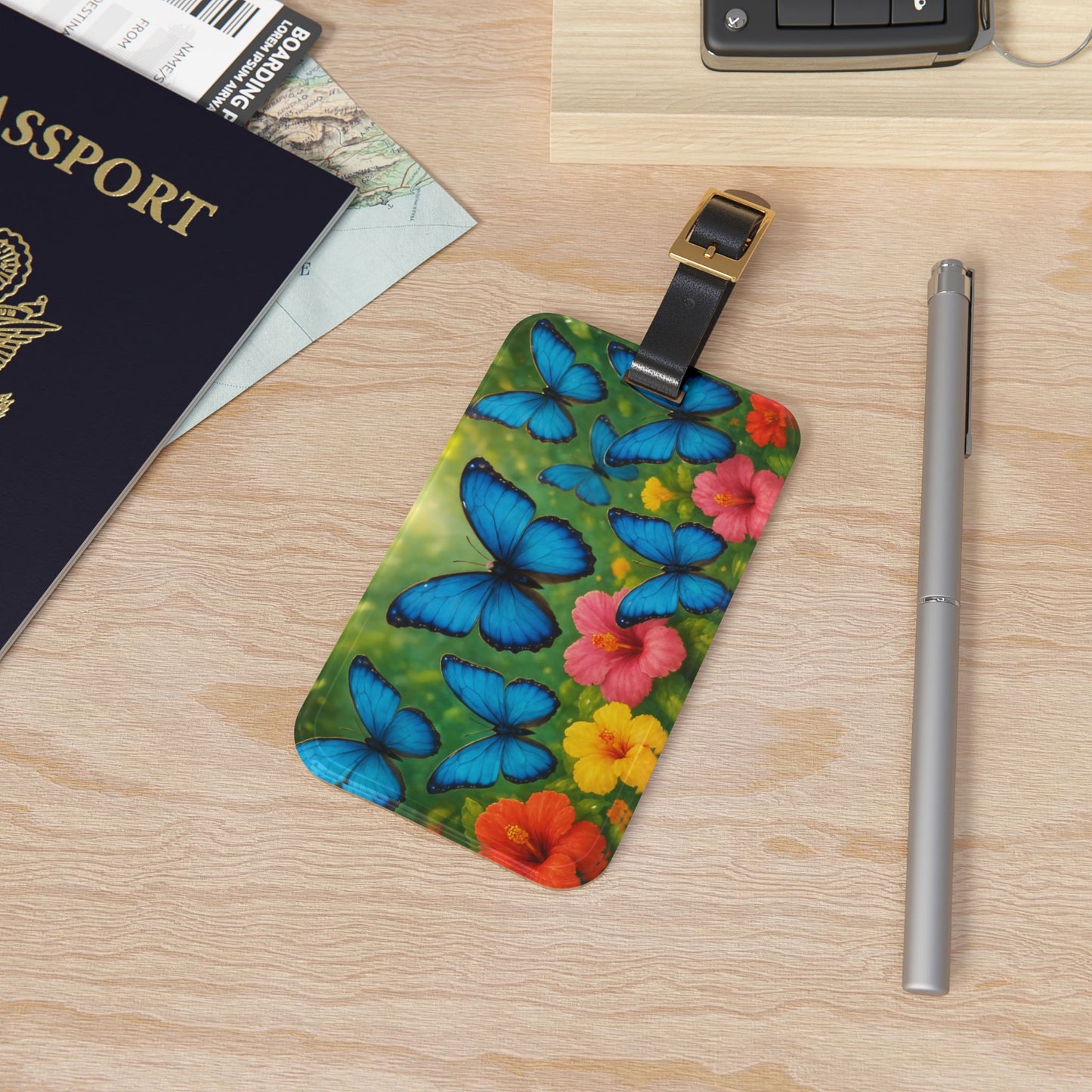 Luggage Tag - Morpho Butterflies Flight
