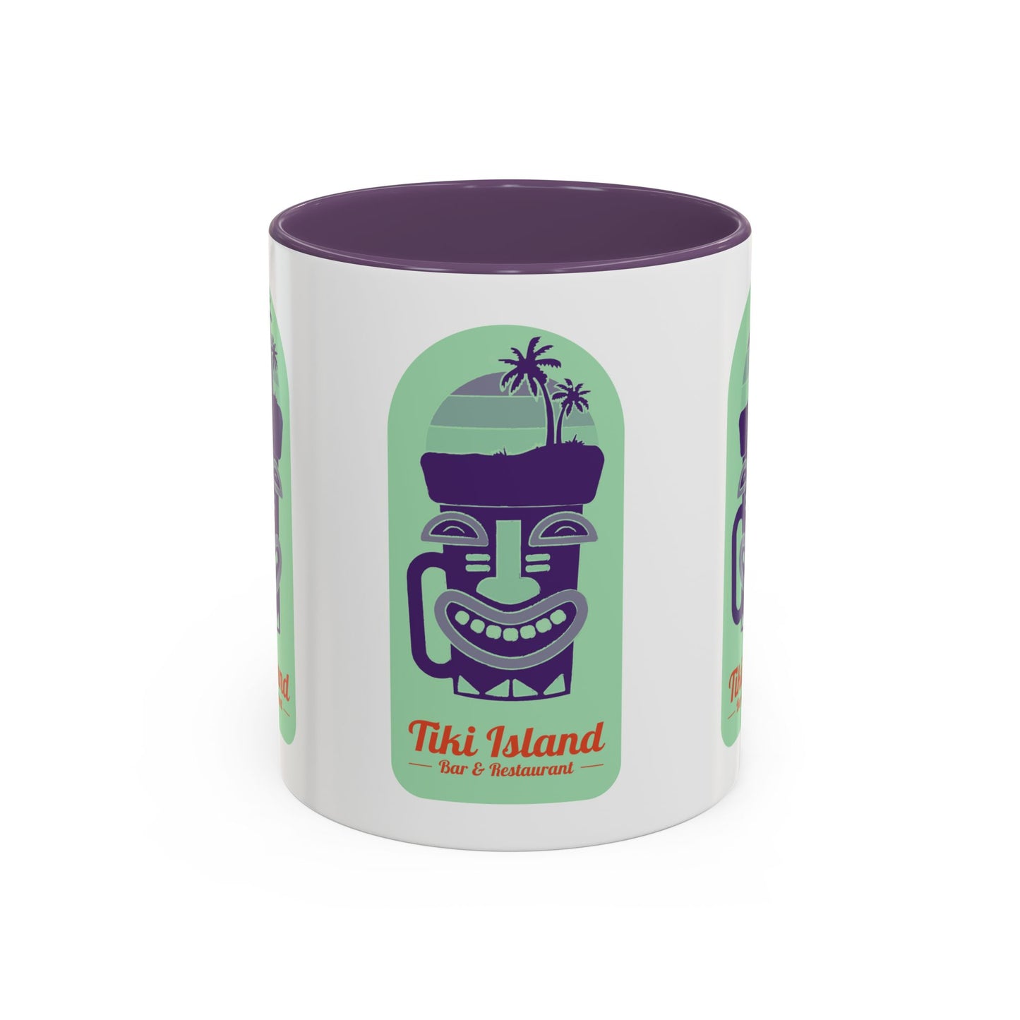 Tiki Island Accent Coffee Mug - Fun Tropical Drinkware for Beach Vibes, green