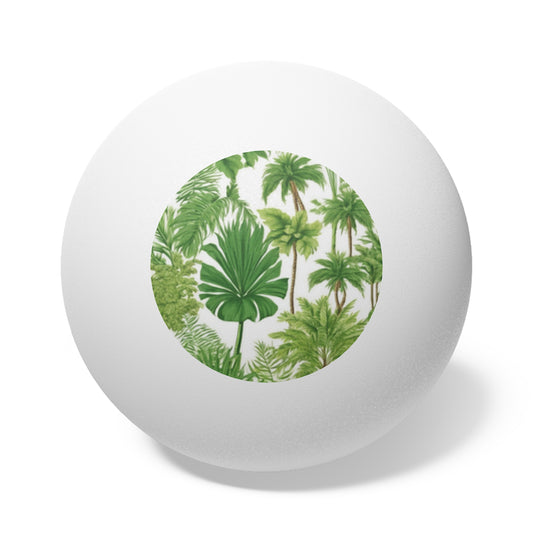 Tropical Paradise Ping Pong Balls - 6 Pack with Fantasy Palms
