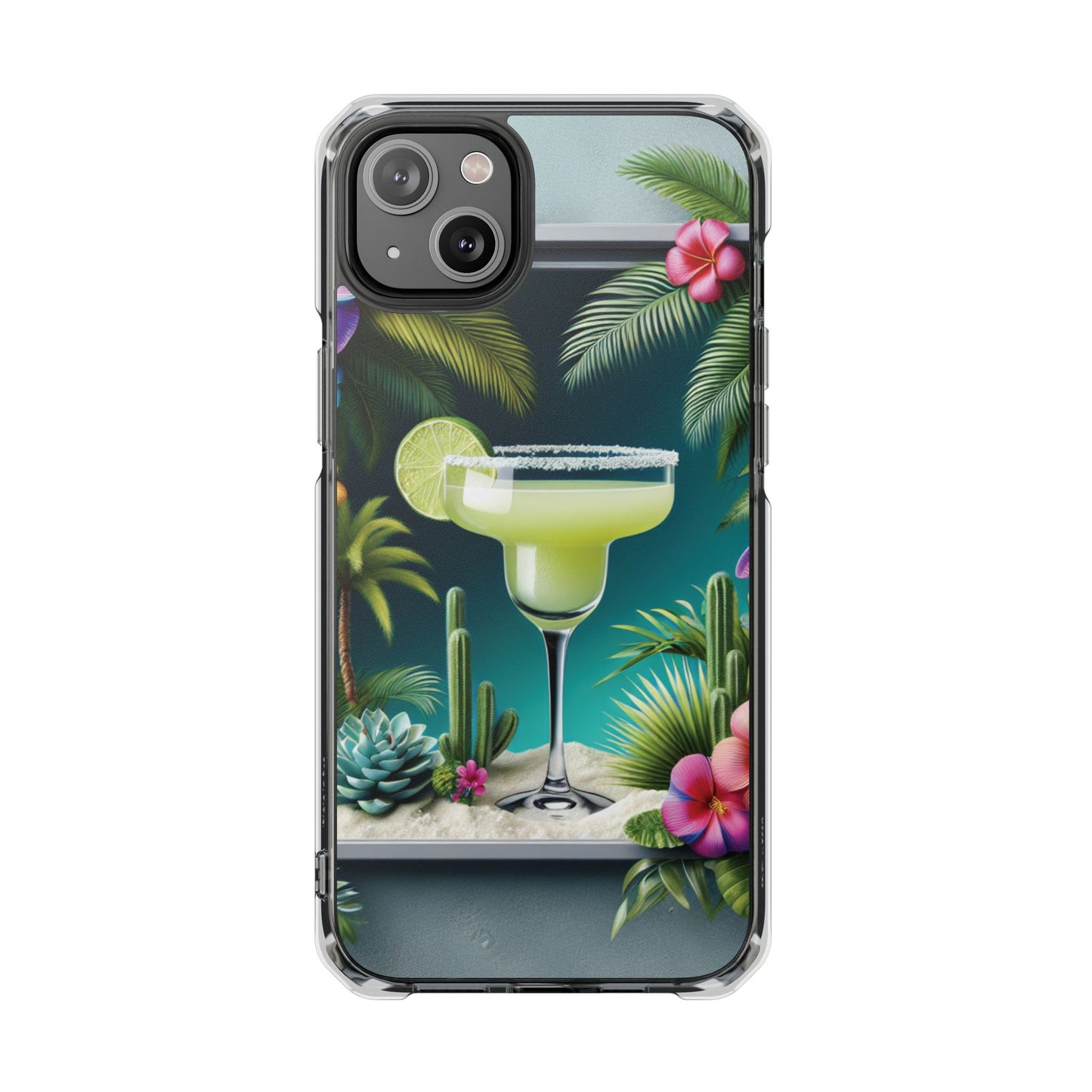 Tropical Margarita Magnetic Clear Phone Case, Many Models