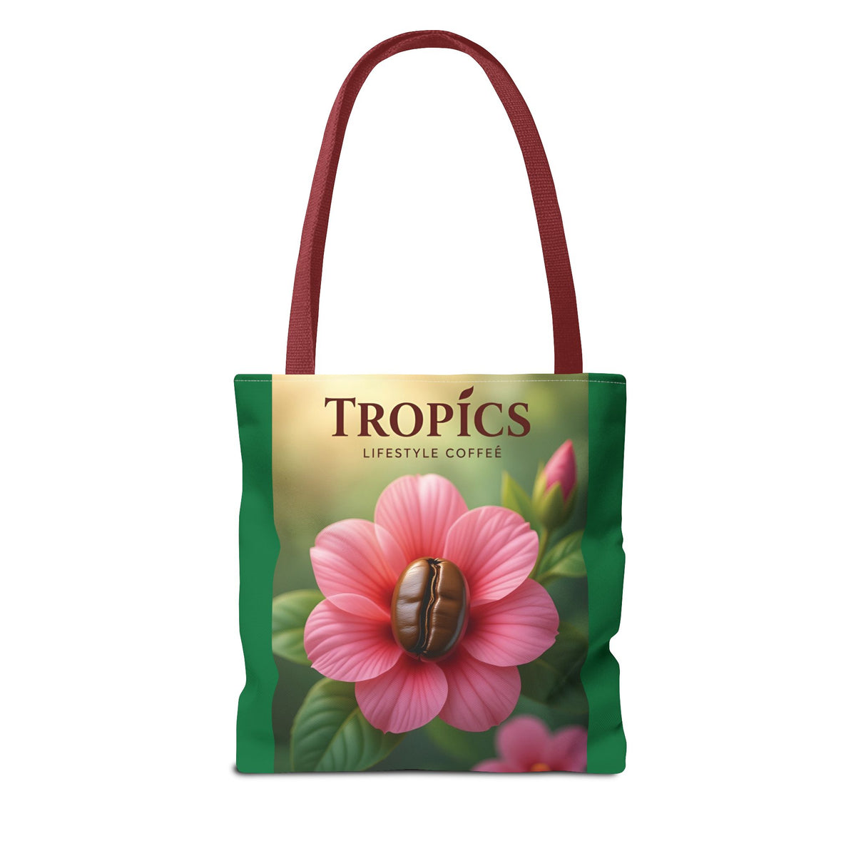 Pink Flower/Green TLCoffee Tote Bag - 3 Sizes