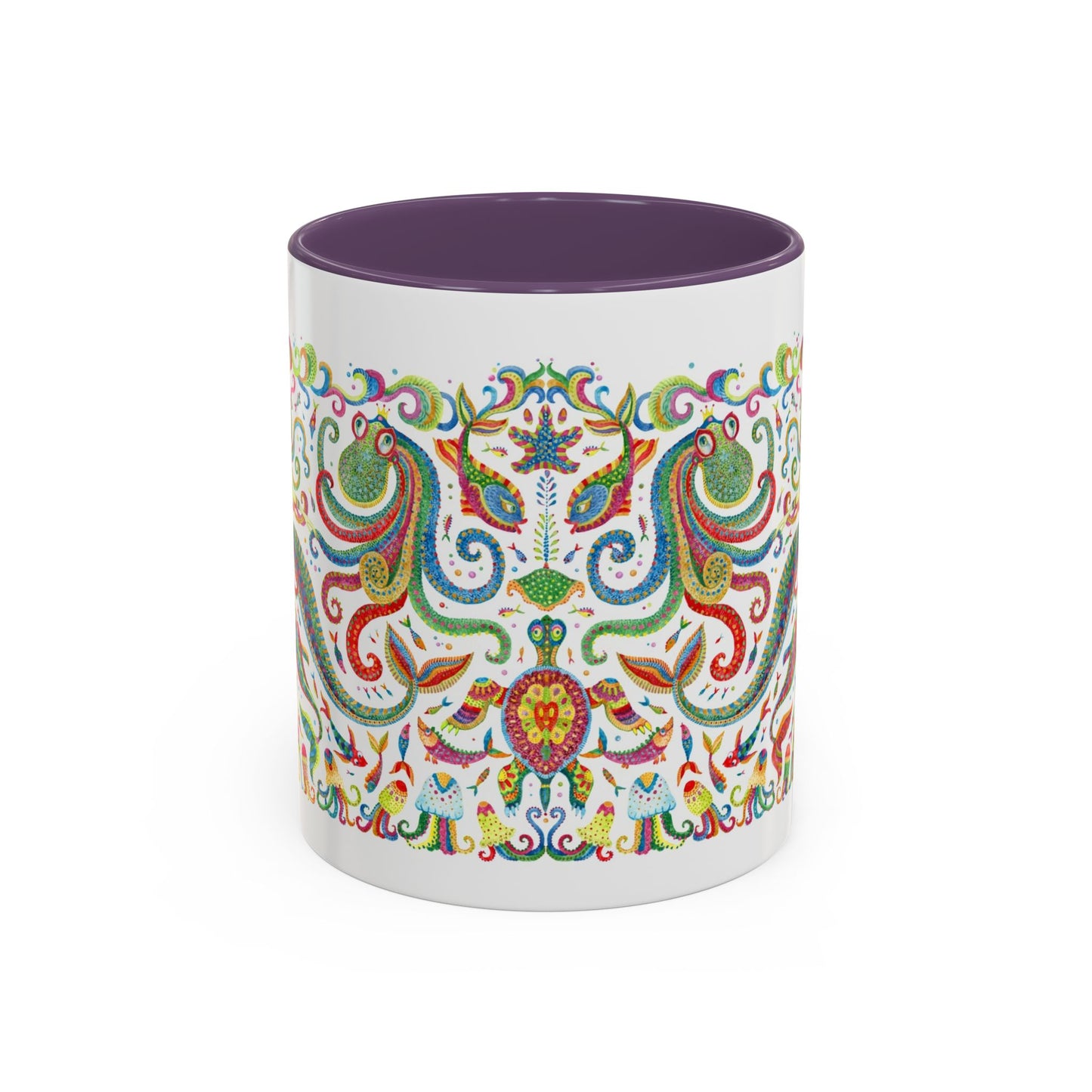 Accent Coffee Mug | Tropical-Inspired Drinkware / Colorful Mermaid Kingdom