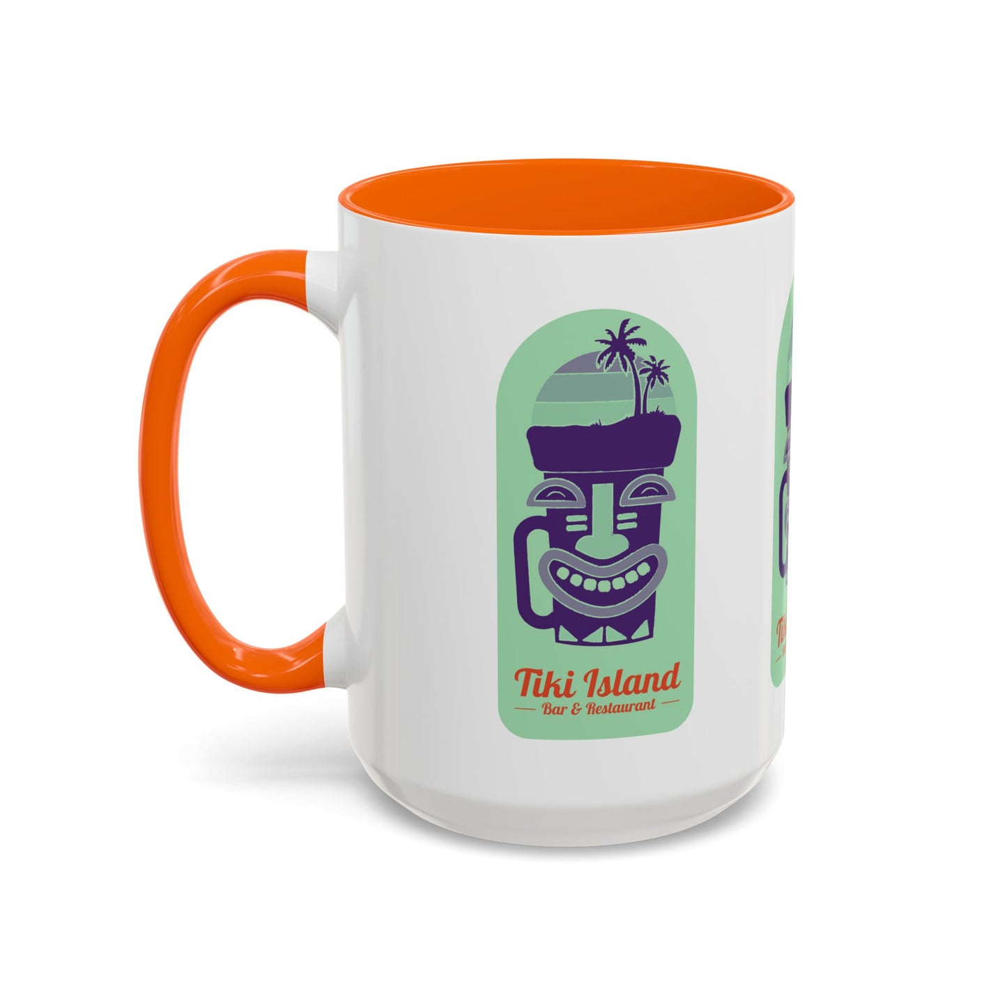 Tiki Island Accent Coffee Mug - Fun Tropical Drinkware for Beach Vibes, green