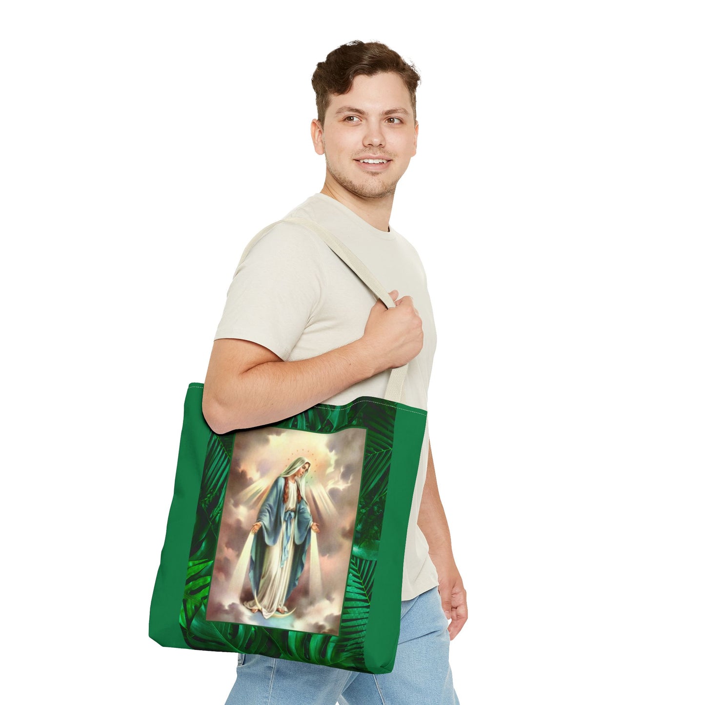 Religious Our Lady of Grace Tropical Tote Bag - 3 Sizes