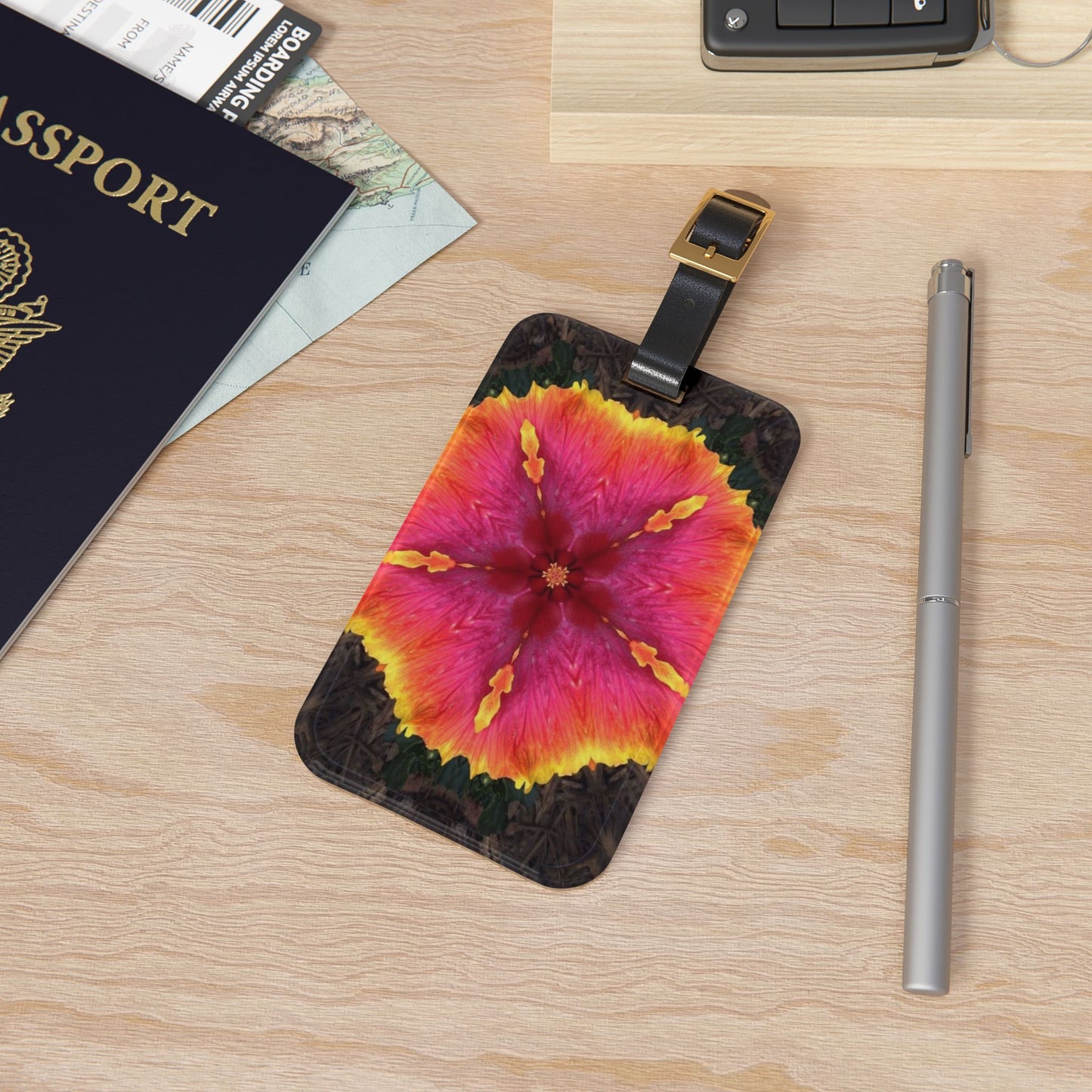 Luggage Tag - Hibiscus Kaleidoscope #1