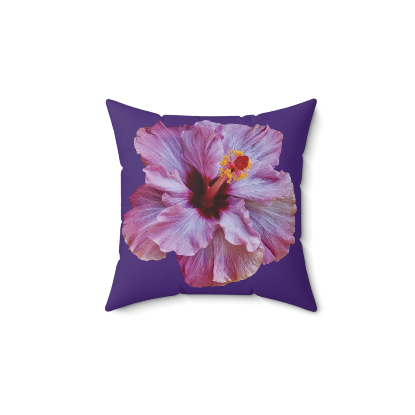 Decorative Pillow - Accent Cushion, 4 Sizes / Photo Purple Hibiscus, Purple