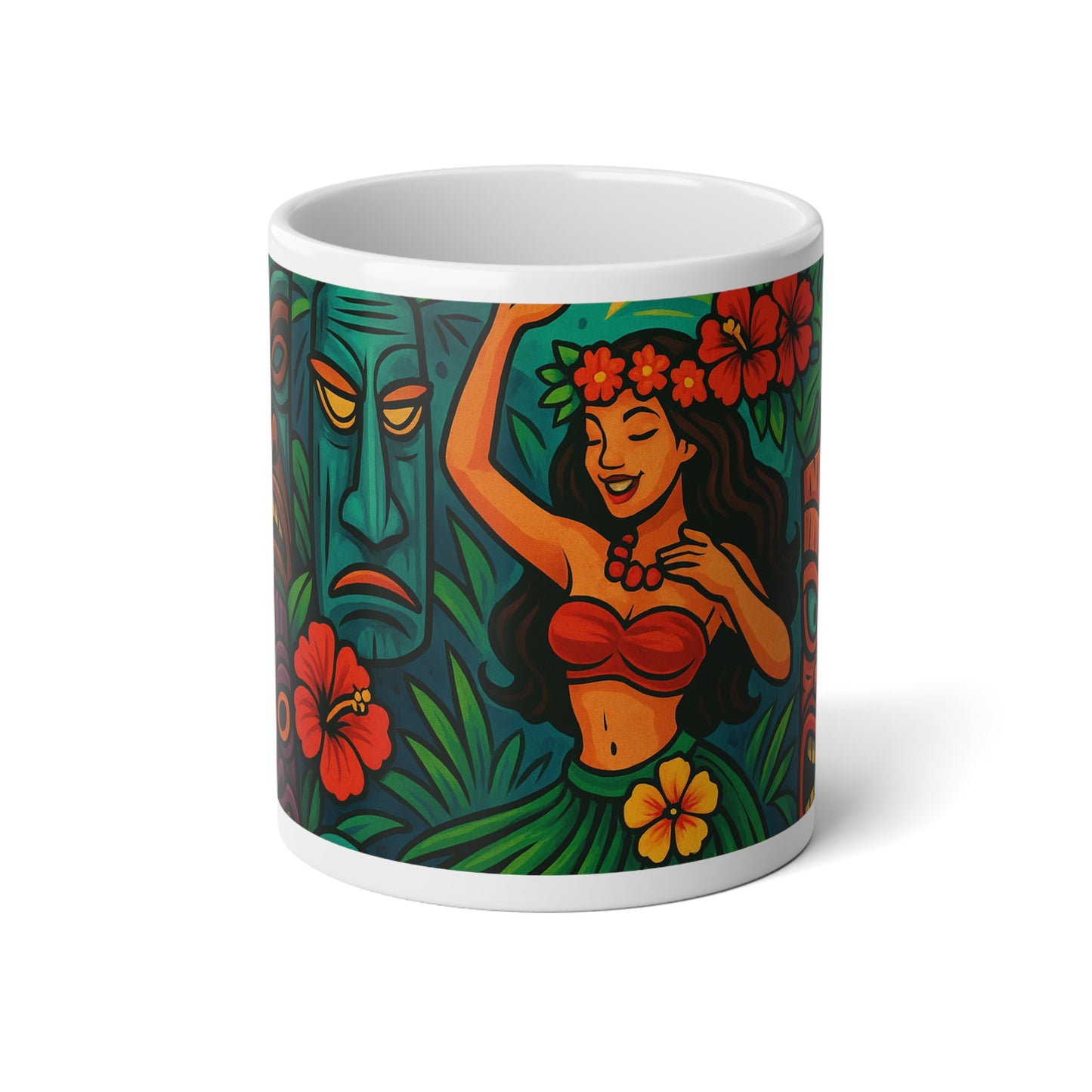Jumbo Mug, 20oz, Tiki Culture Dancer | Tropical Coffee Cup