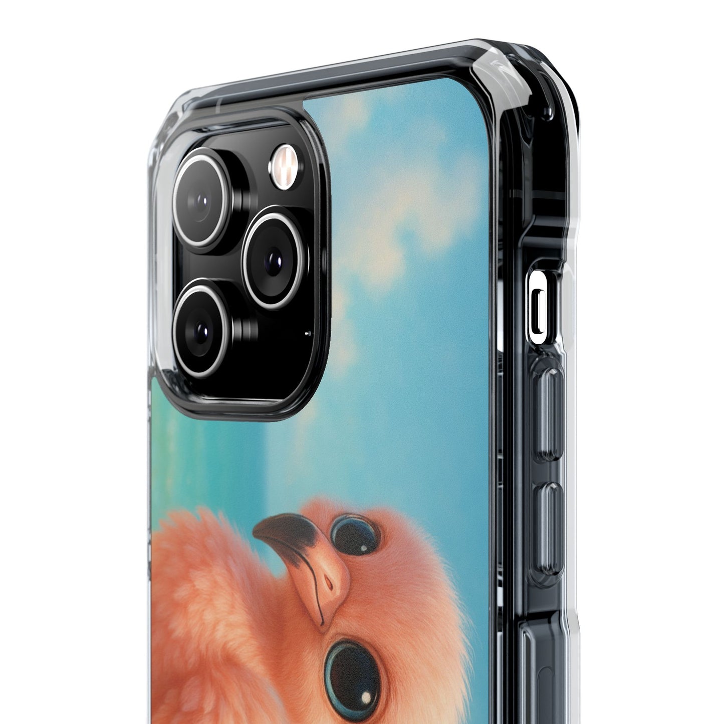 Baby Flamingo Magnetic Clear Phone Case, Many Models