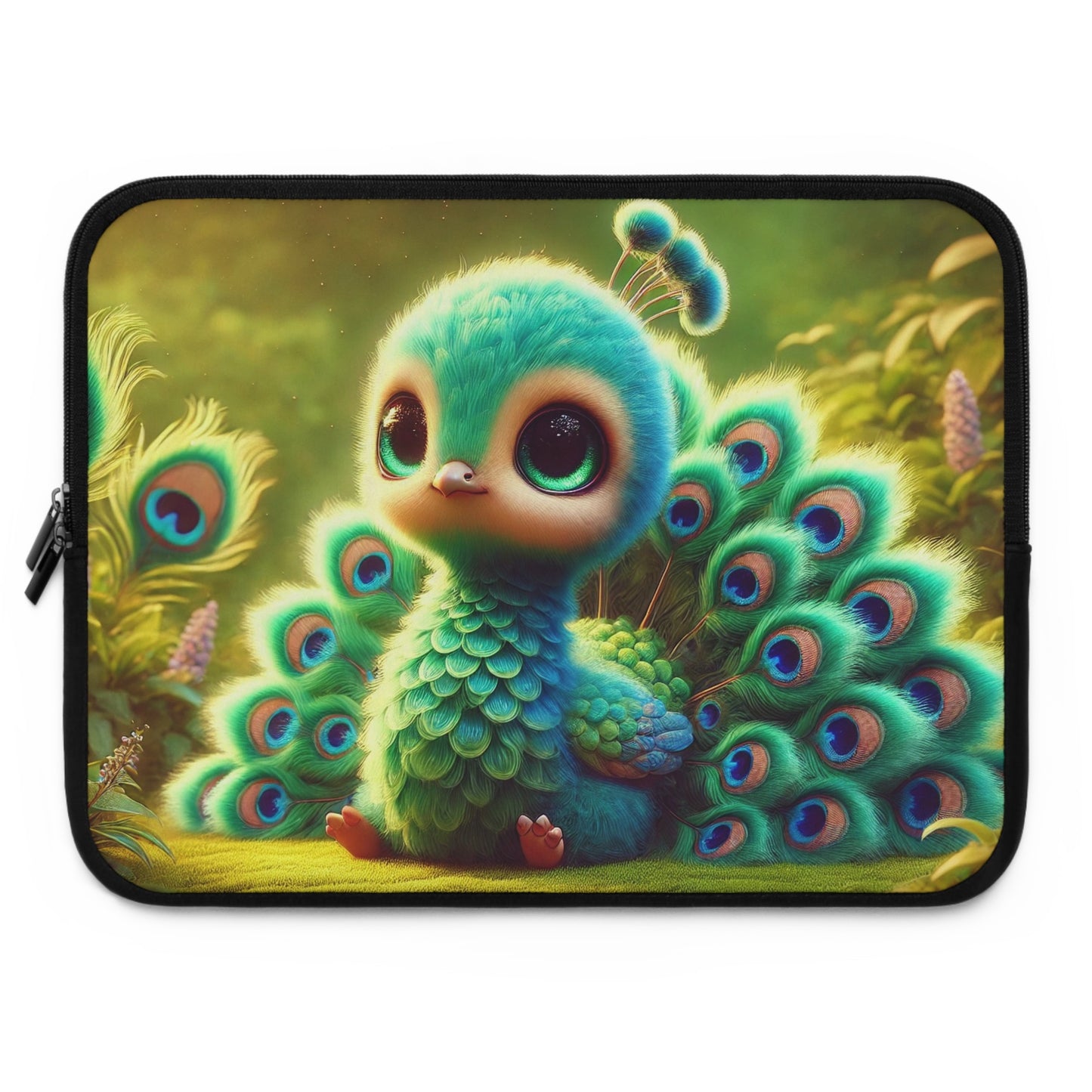 Tropical Laptop Sleeve, 5 Sizes - Perfect for Rainforest Lovers & Students / Baby Peacock