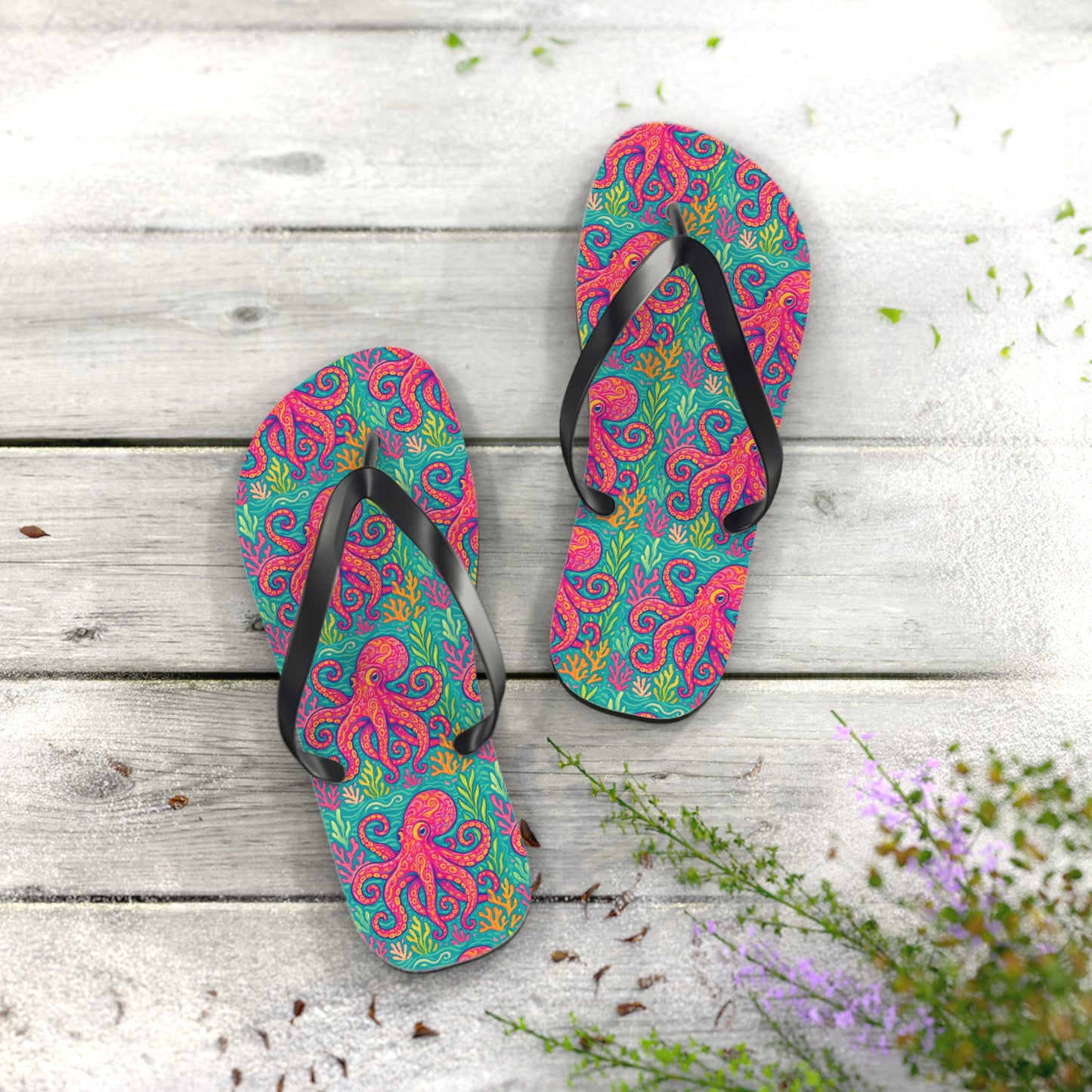 Flip Flops - Red Kraken Joe