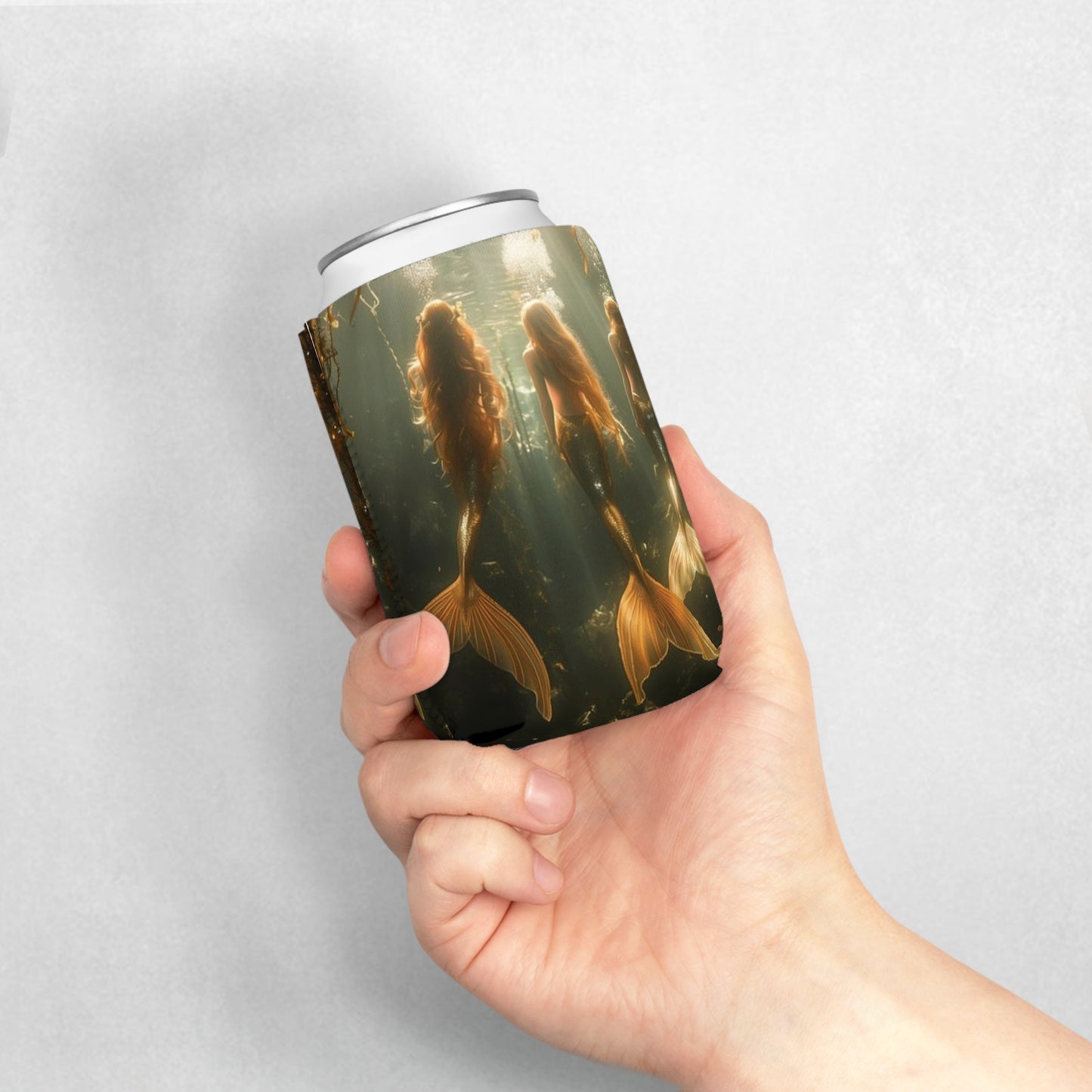 Three Mermaid Sisters Can Cooler Sleeve - Perfect for Outdoor Picnics