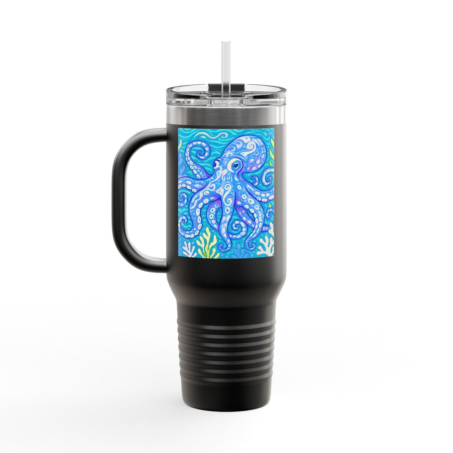 Kraken Joe/Blue Insulated Travel Mug - 40oz - Perfect for Outdoor Adventures