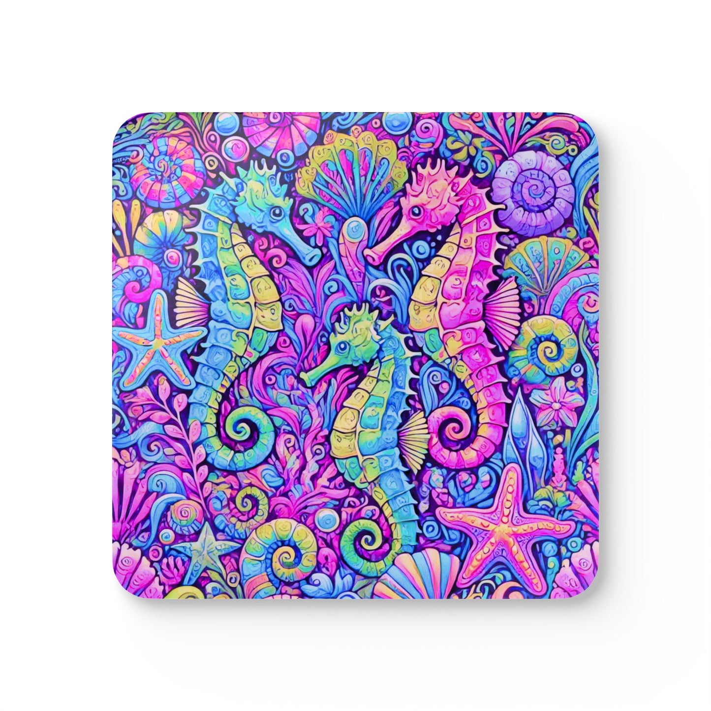Coaster Set - Seahorse Trio, Fantasy Pop