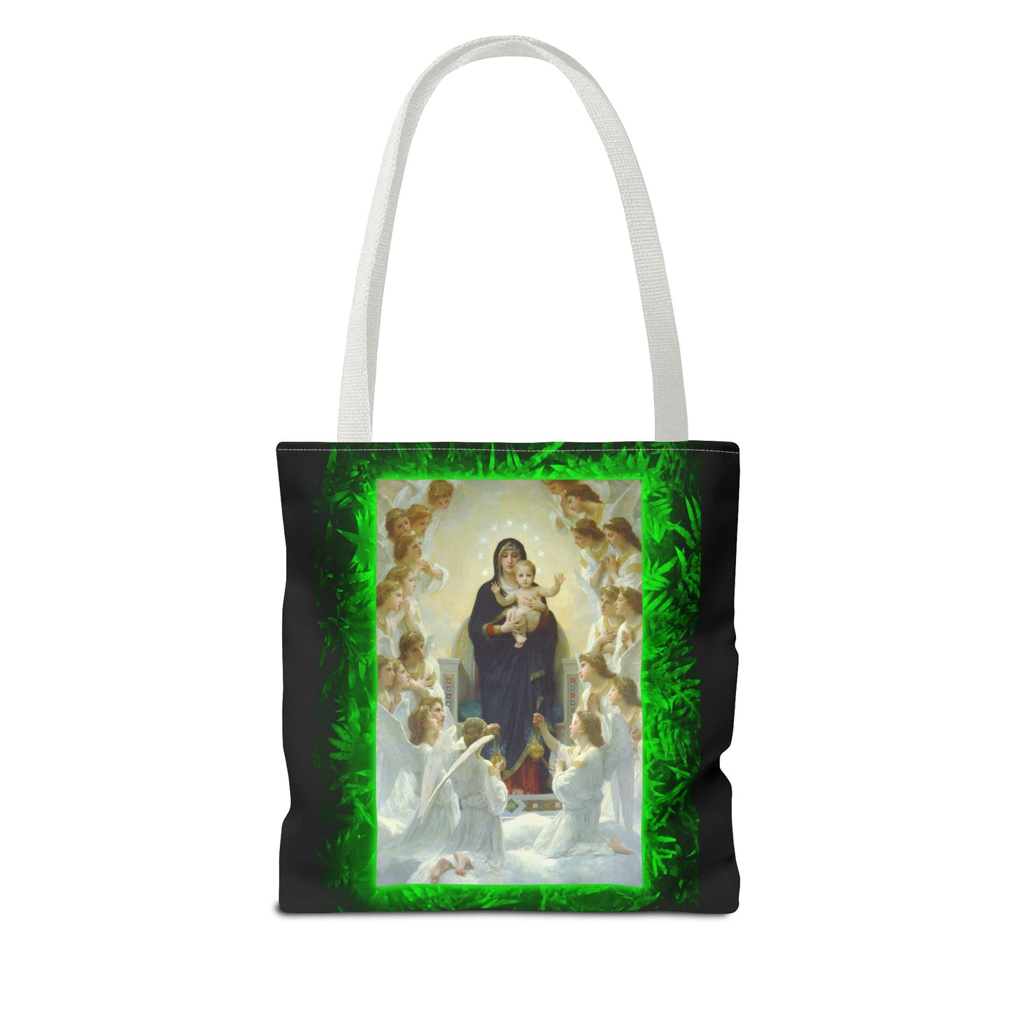 Religious Mary With the Angels Tropical Tote Bag - 3 Sizes