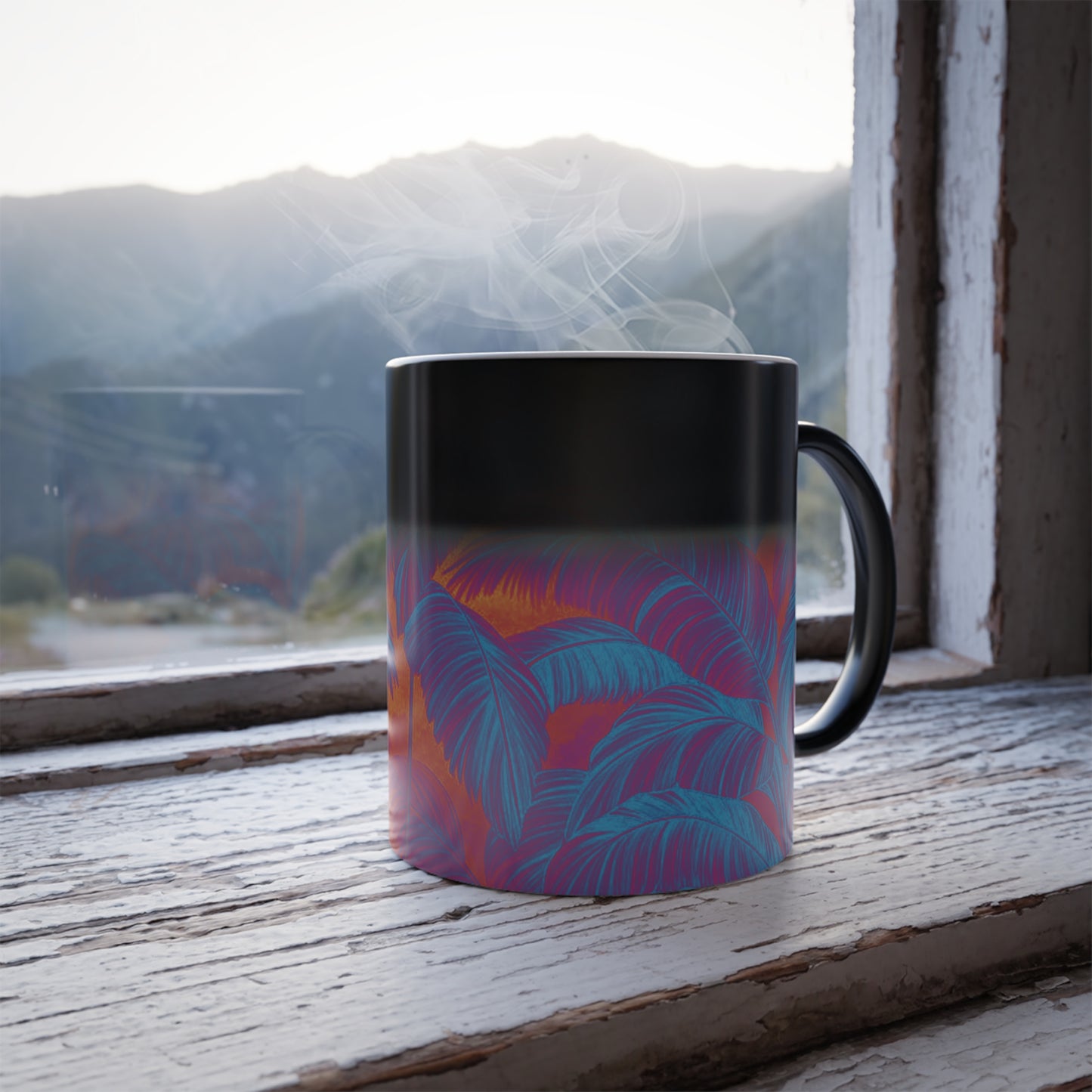 Color Morphing Mug, 11oz, Palm Serenity Heatwve
