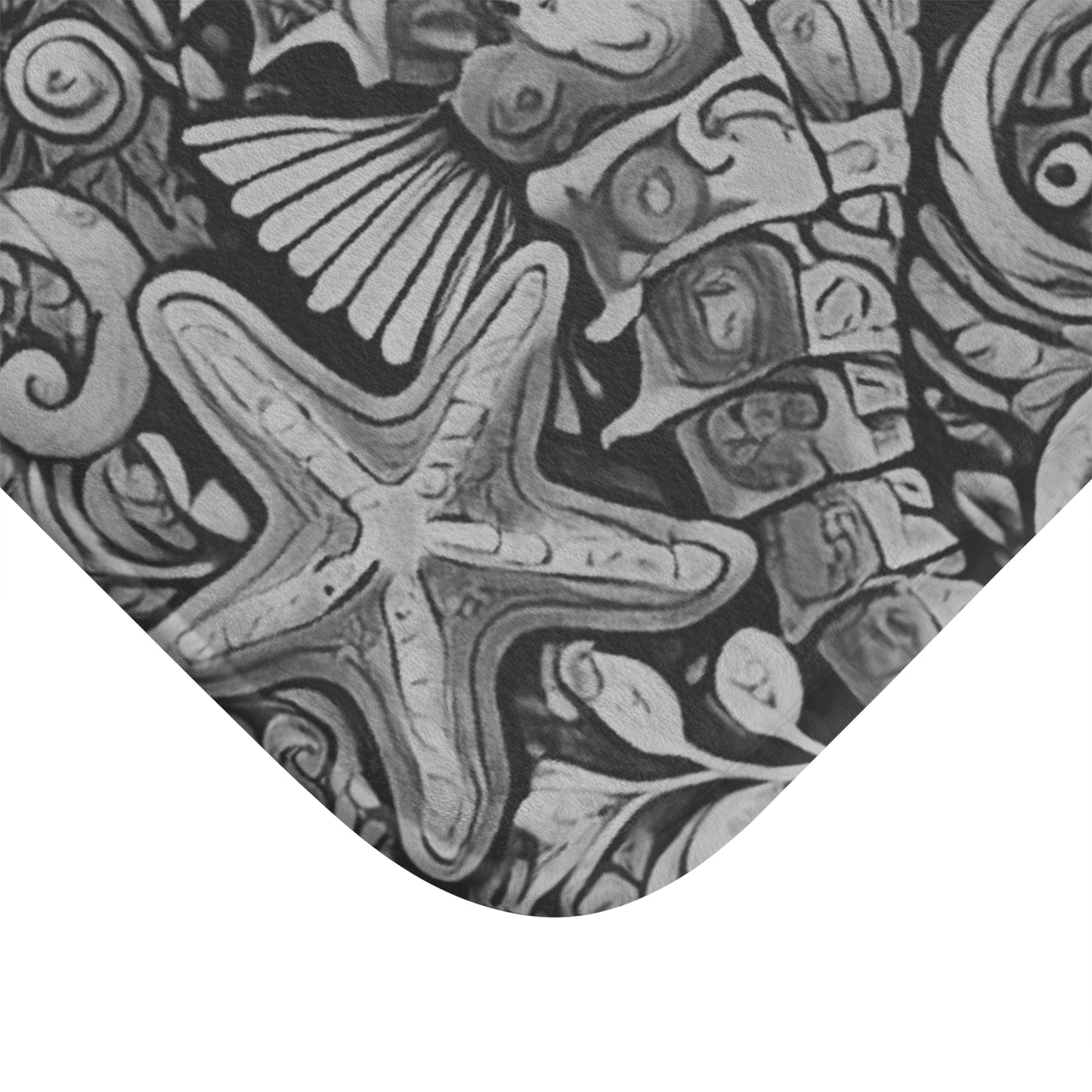 Seahorse Trio/Noir Bath Mat, 2 Sizes - Tropical Vibes for Home Decor