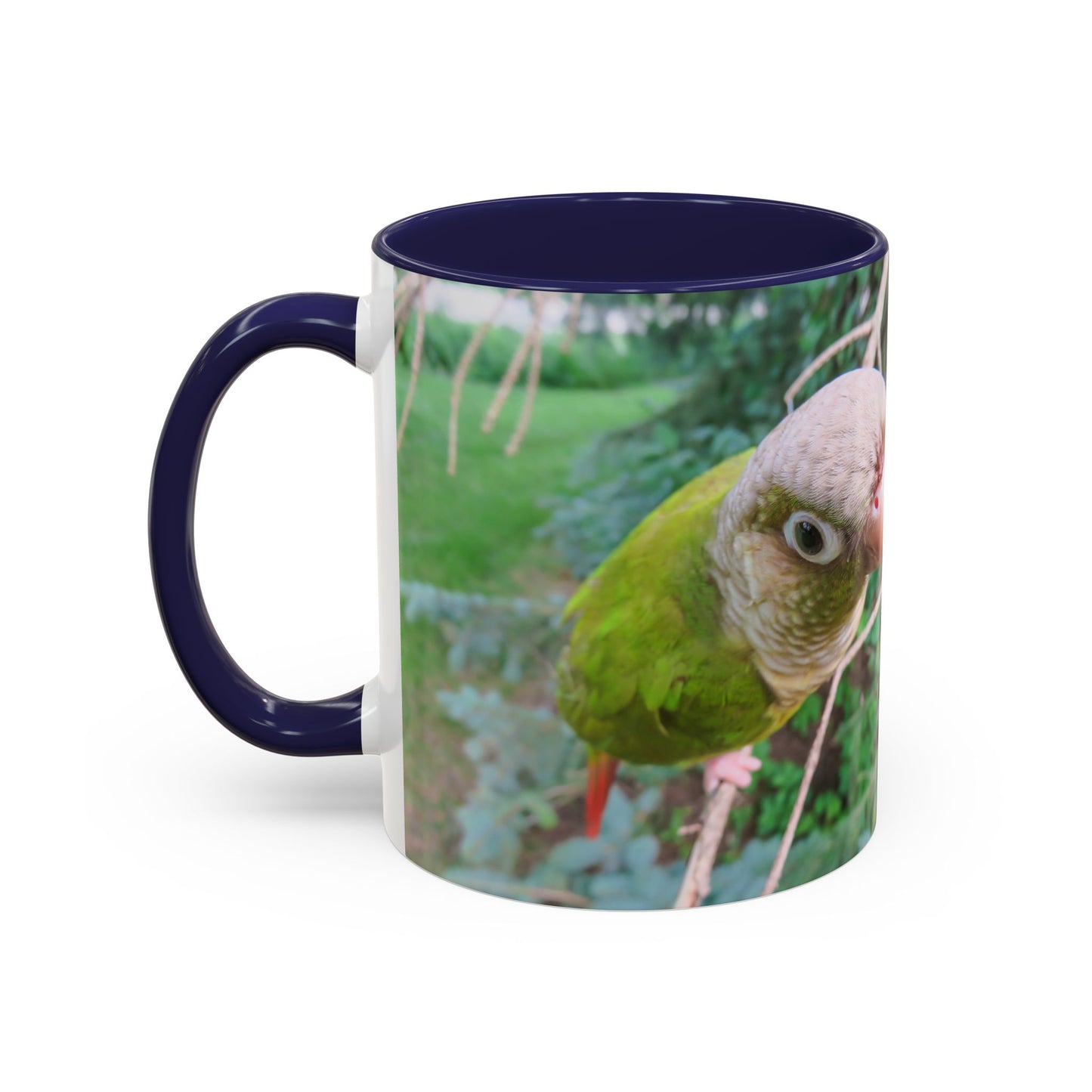 Parrot Accent Coffee Mug (11, 15oz), 8 Colors - Same Snarky Attitude, green