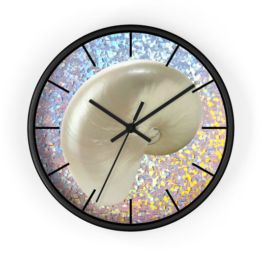 Wall Clock, Disco White Nautilus, Hands/Base Variants