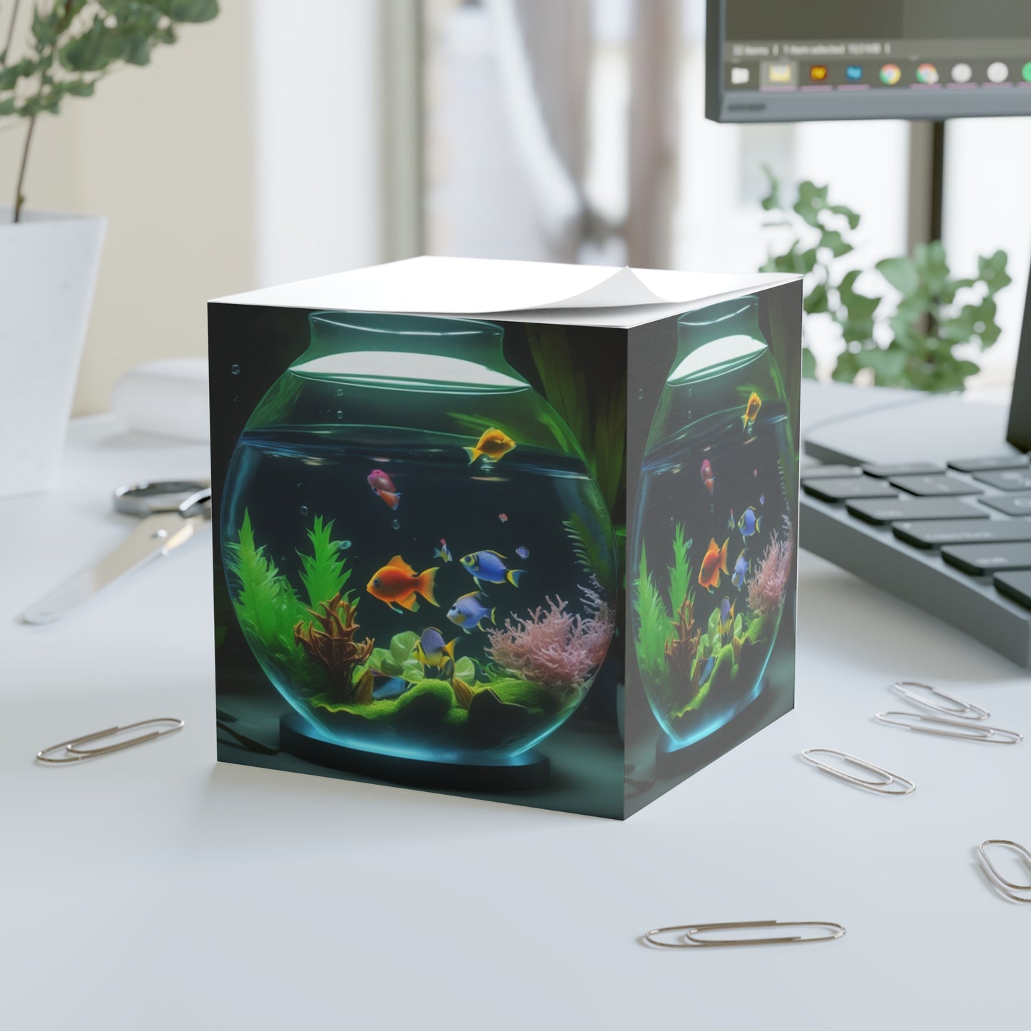 Note Cube - Tropical Fish Bowl #2