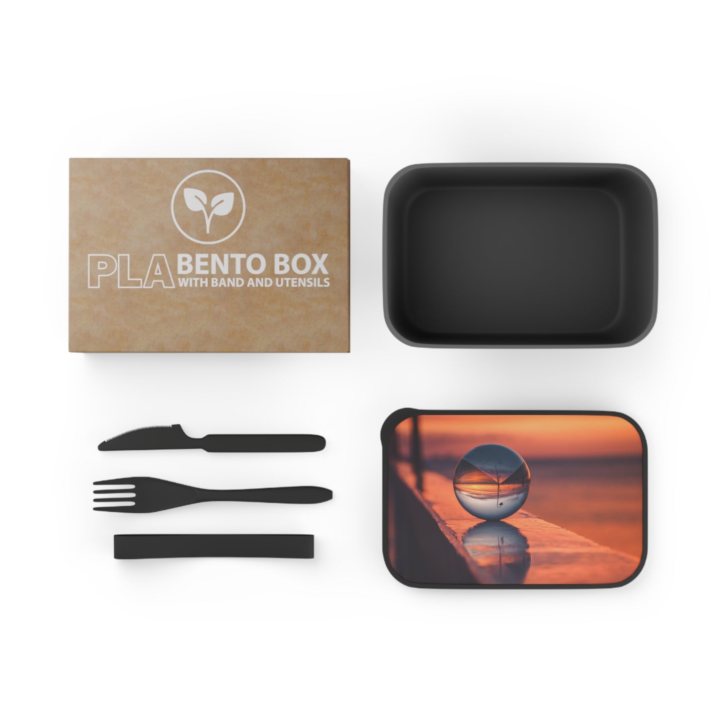 Bento Box with Utensils - Crystal Ball at Sunset Pier