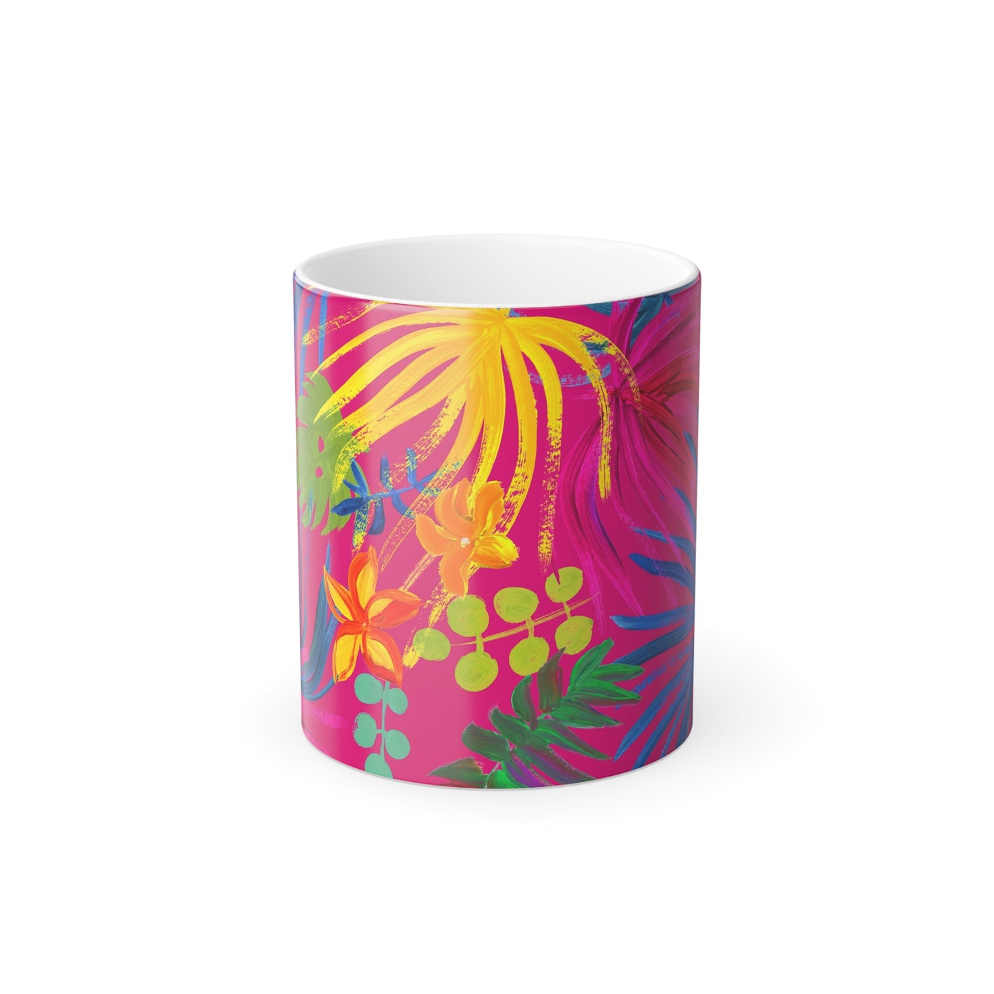 Color Morphing Mug, 11oz, Exotic Flora