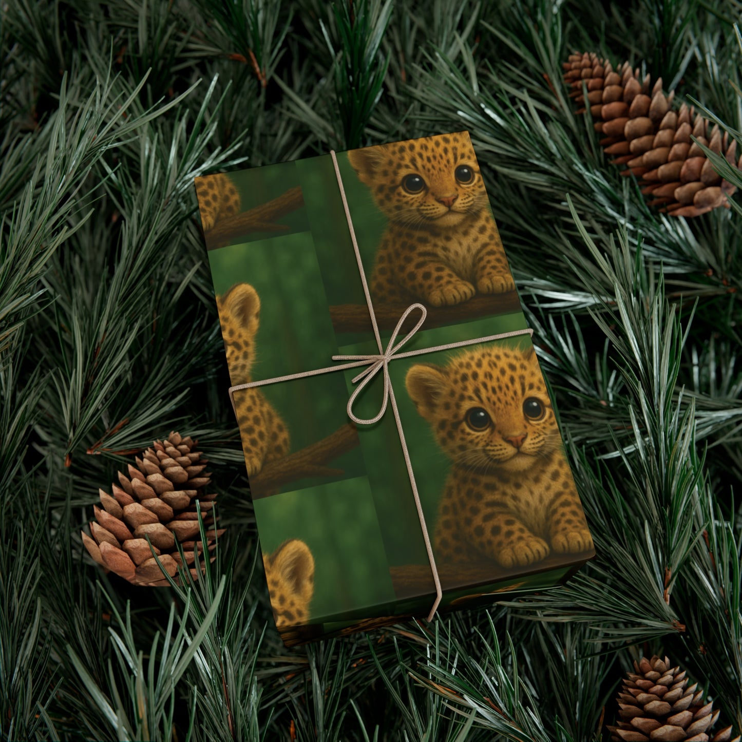 Wrapping Paper - Tropical Gift Wrap for All Occasions / 3 Sizes, 2 Finishes / Baby Jaguars