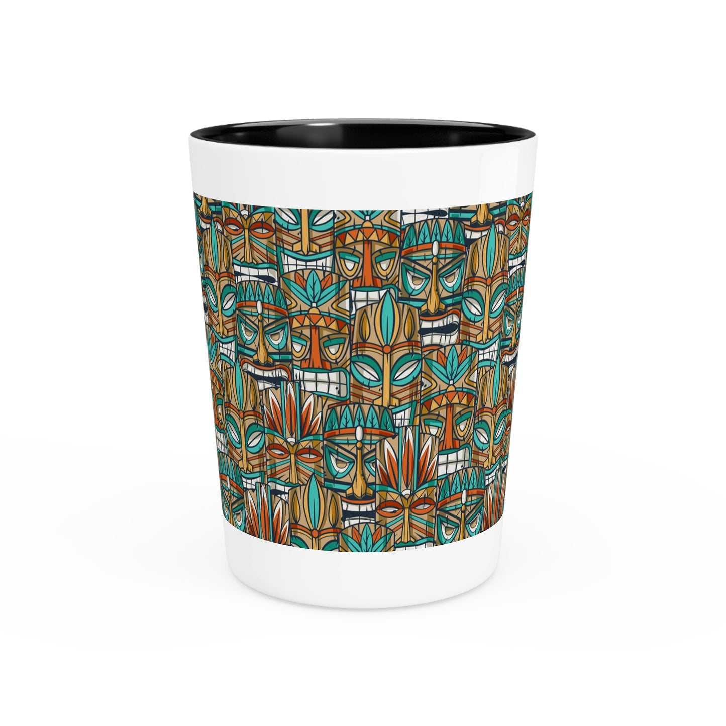 Ceramic Shot Glass - Turquoise Tiki Party