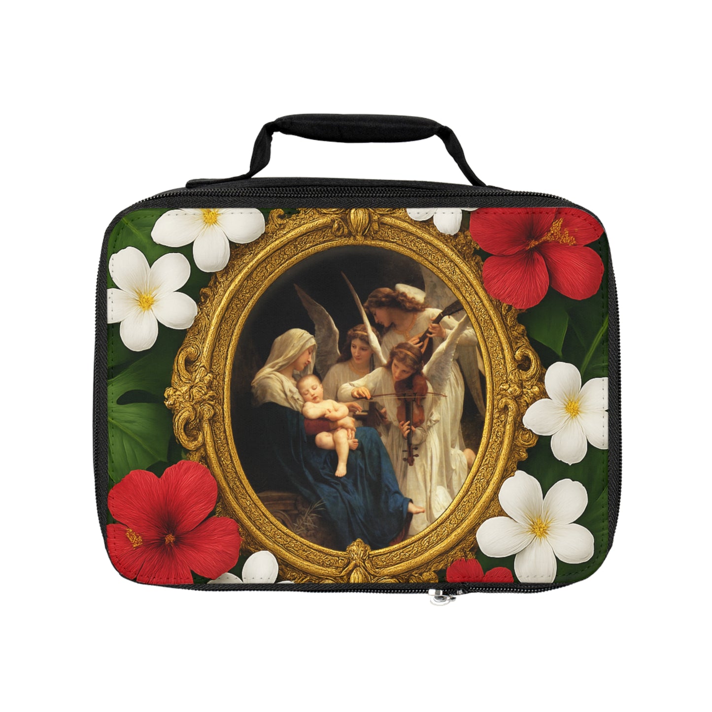 Religious Lunch Bag/Song of the Angels - Eco-Friendly Insulated Tote, Adult and Child Lunchbox / Perfect for Picnics, Beach Outings
