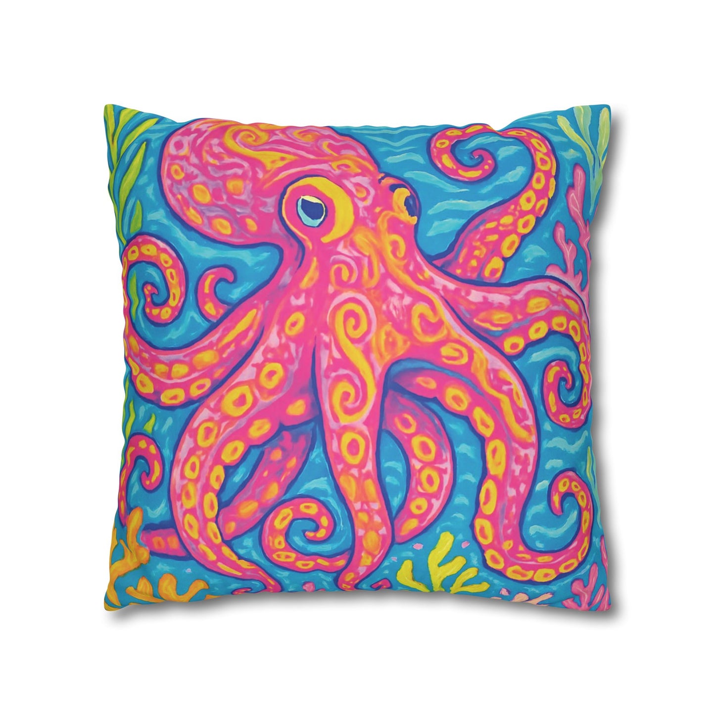 Faux Suede Square Pillowcase - Kraken Joe
